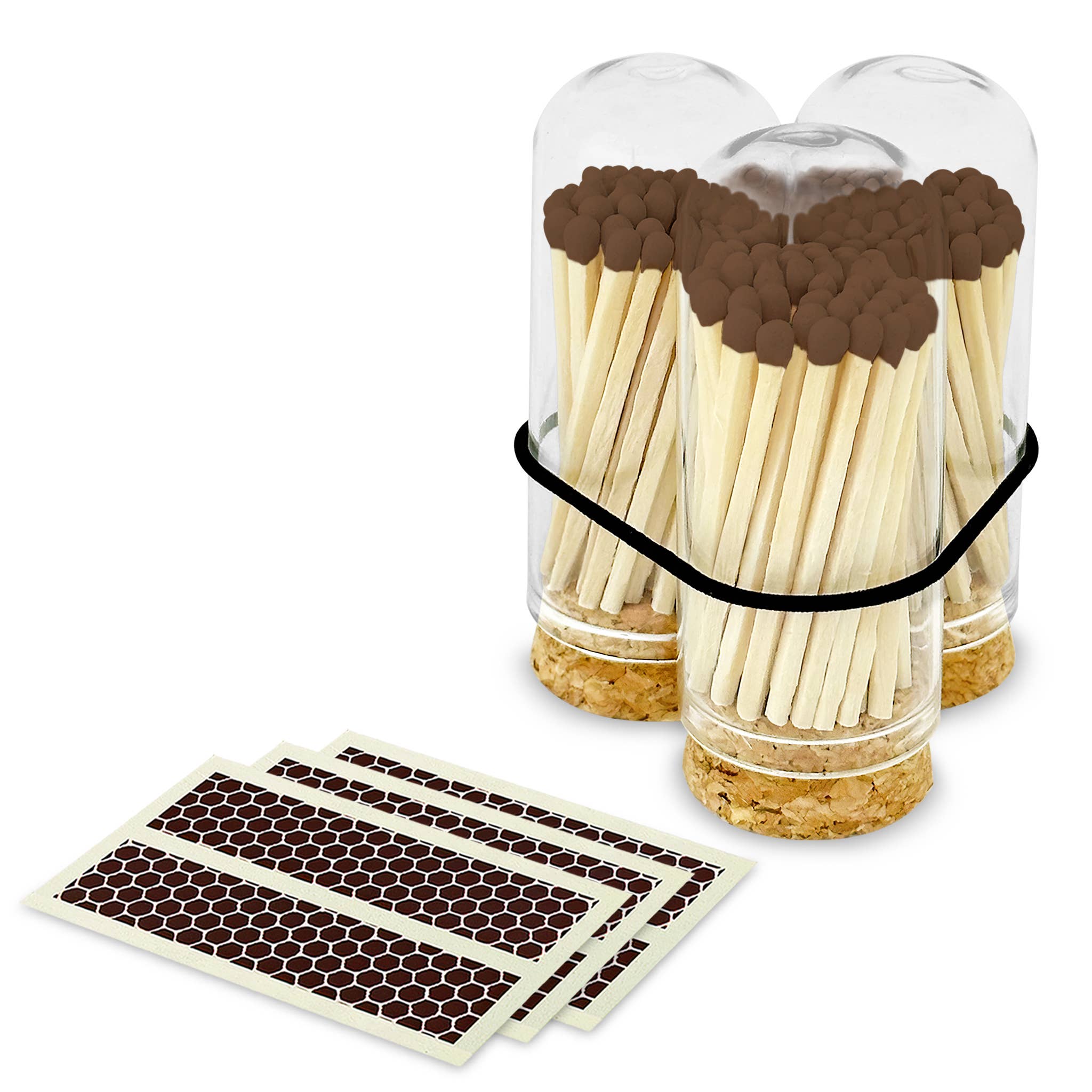 Wooden Matches in Mini Cloche - Colors of Your Choice + Strikers