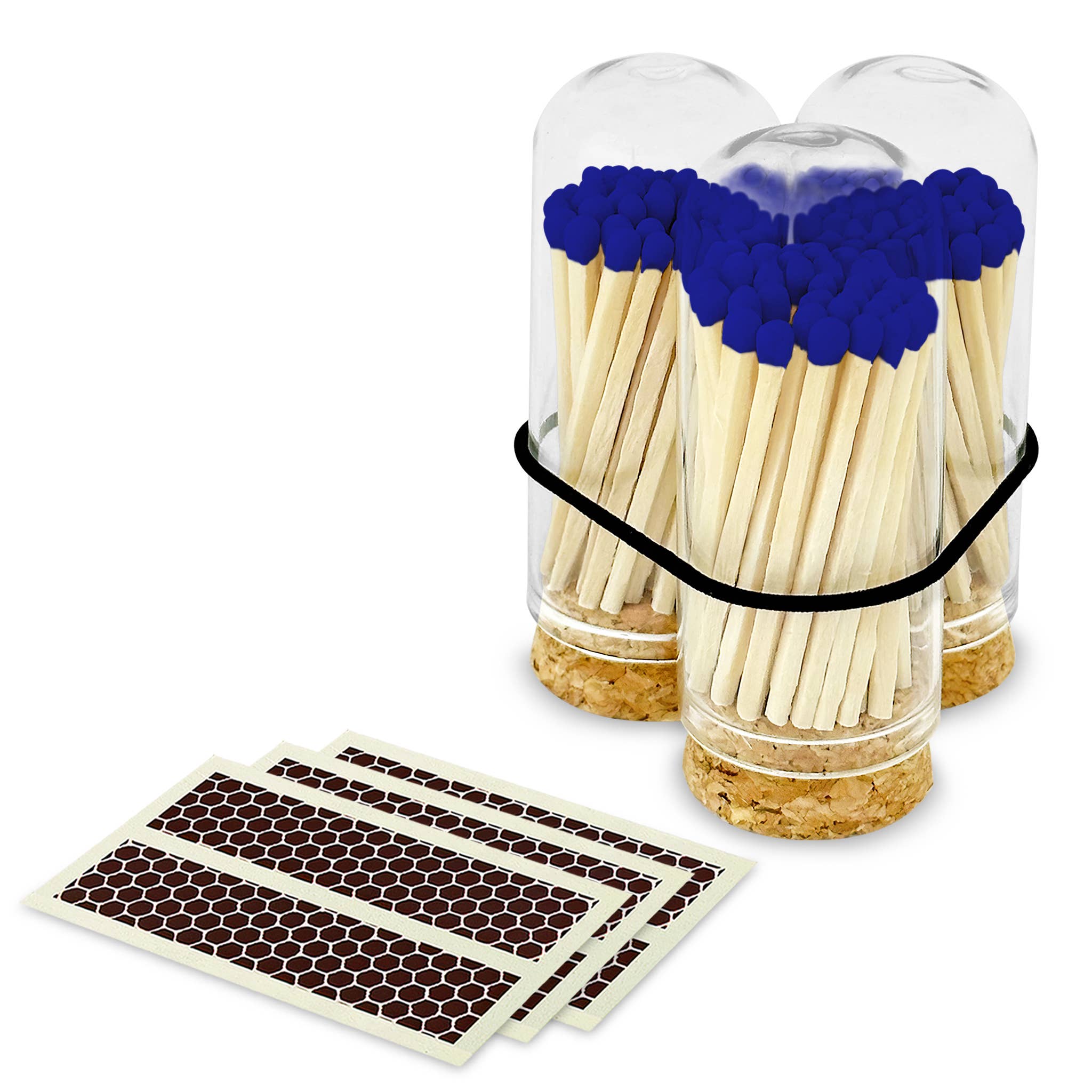 Wooden Matches in Mini Cloche - Colors of Your Choice + Strikers