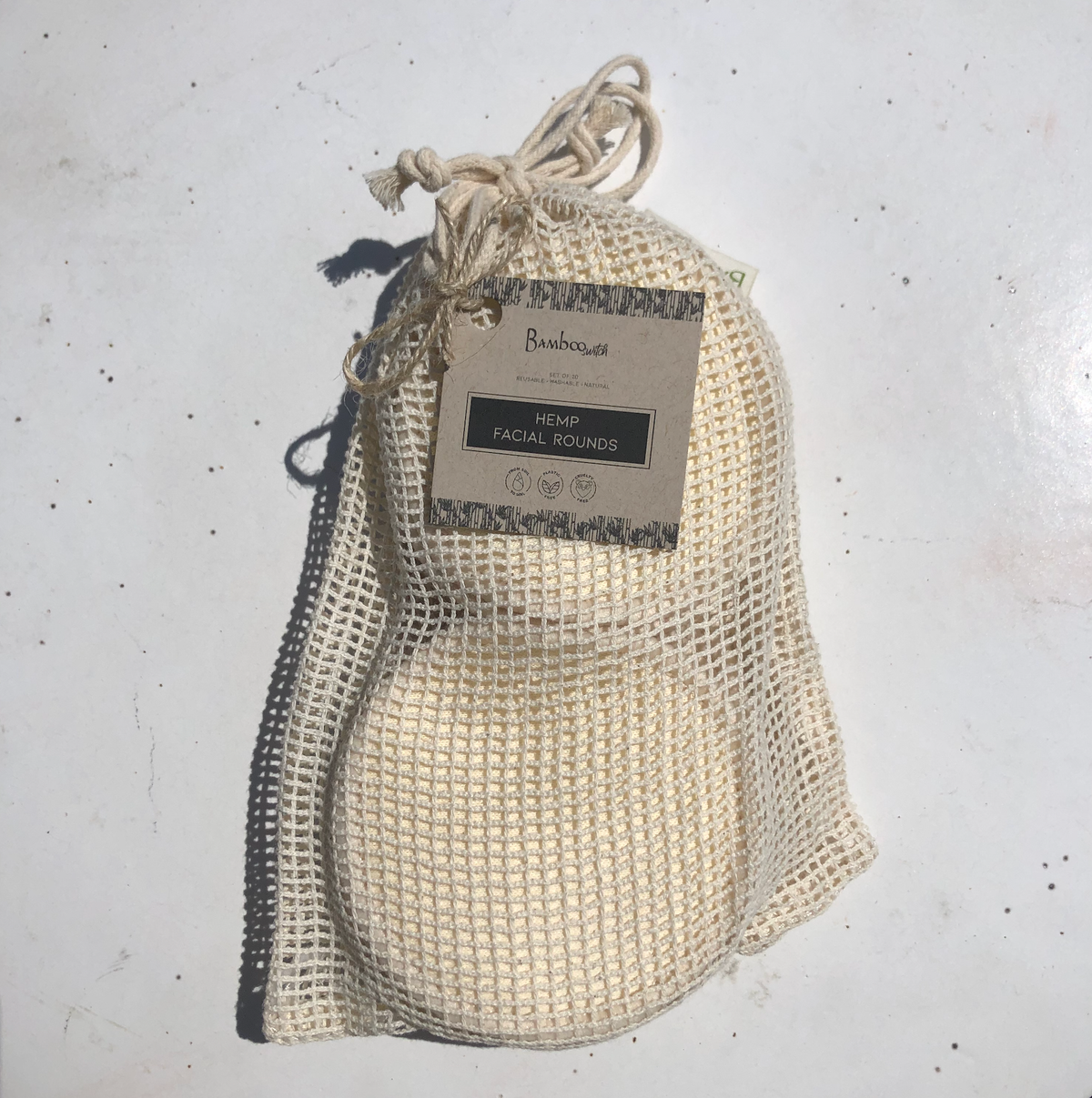 Set of 20 - Reusable Hemp Facial Rounds | Gift