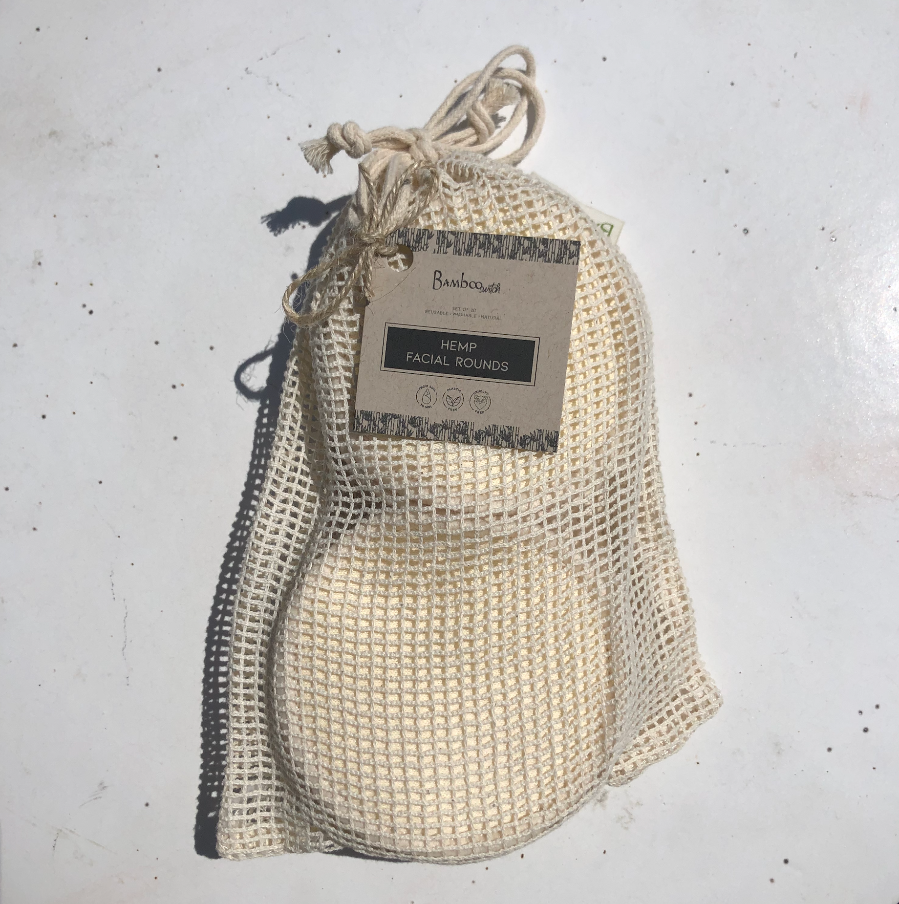 Set of 20 - Reusable Hemp Facial Rounds | Gift