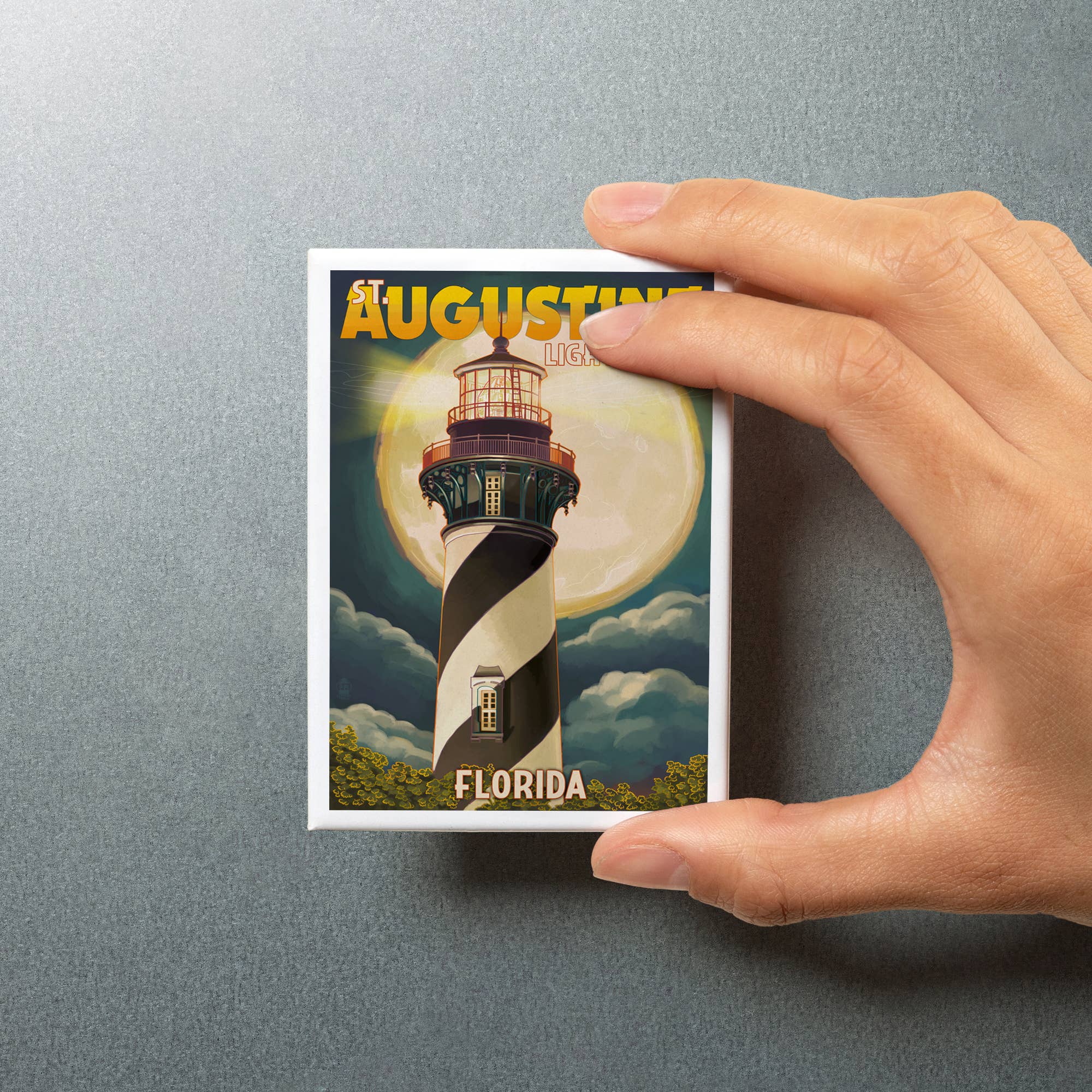 MAGNET St. Augustine, Florida, Lighthouse & Moon