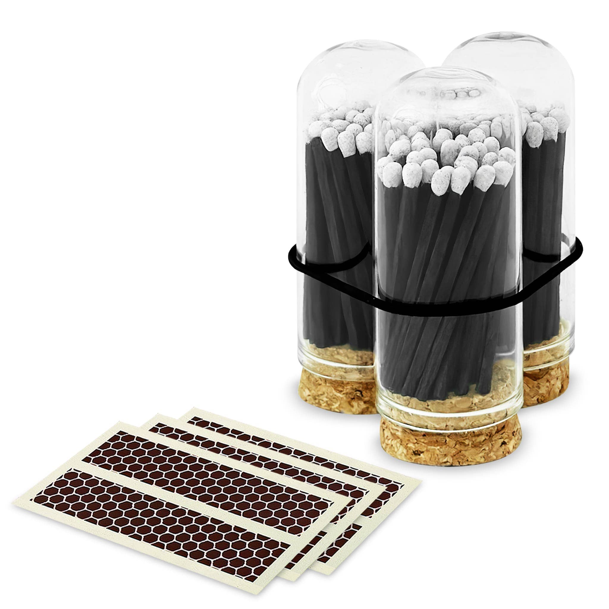 Wooden Matches in Mini Cloche - Colors of Your Choice + Strikers