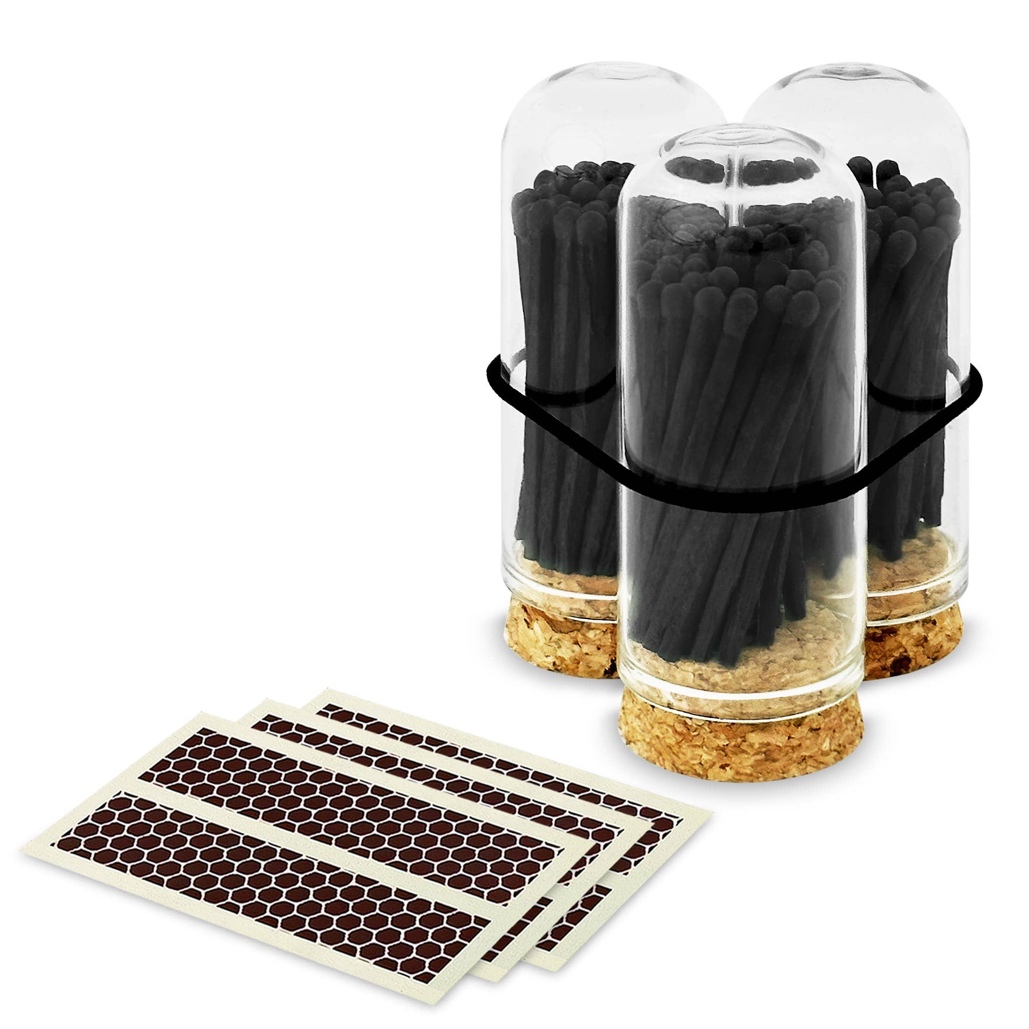 Wooden Matches in Mini Cloche - Colors of Your Choice + Strikers