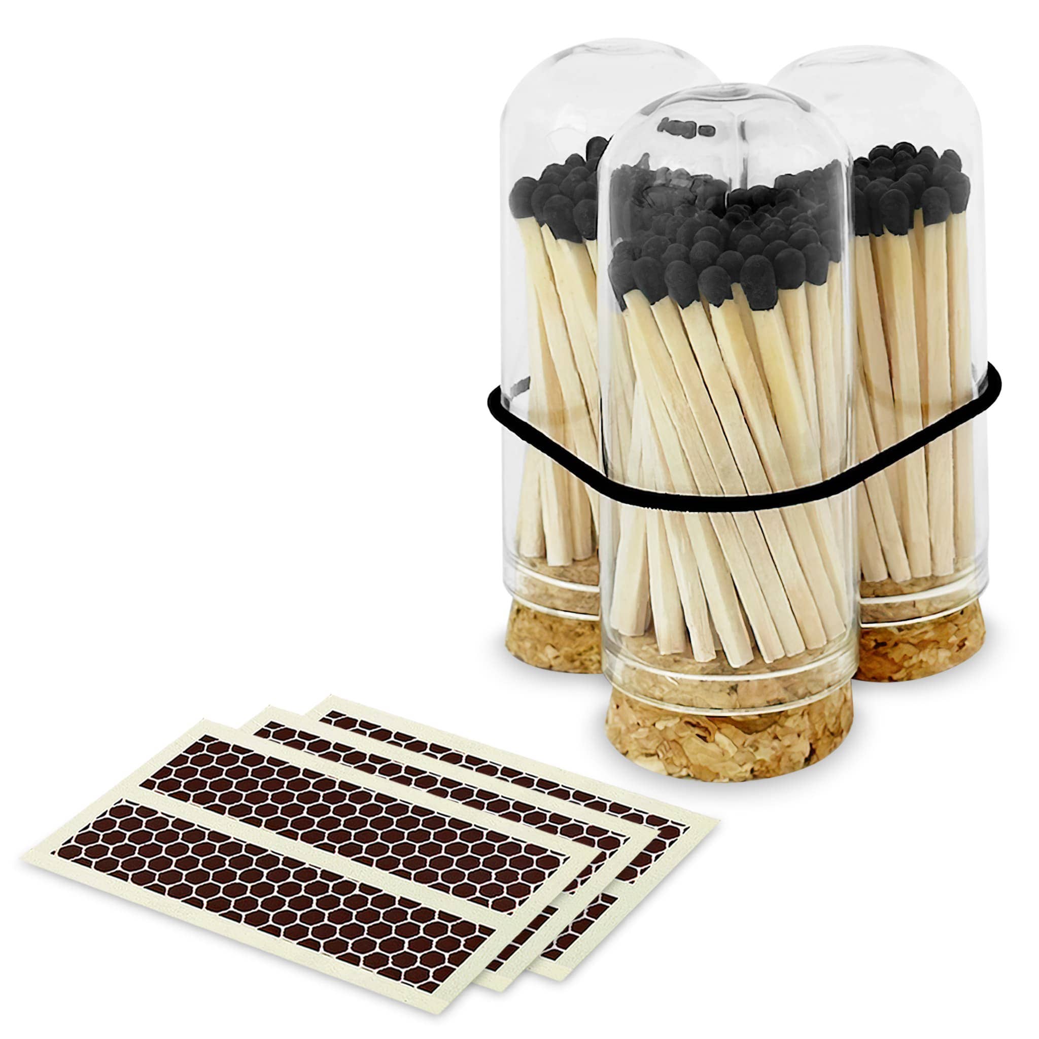 Wooden Matches in Mini Cloche - Colors of Your Choice + Strikers
