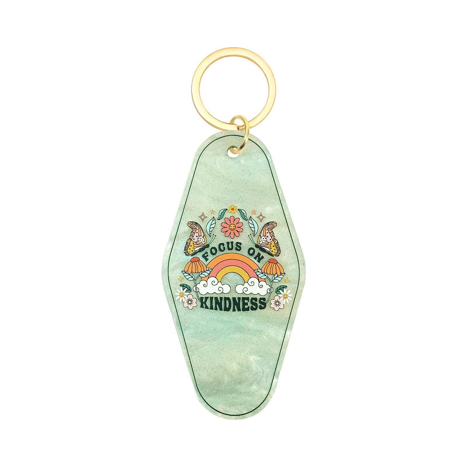 Focus on Kindness Motel Keychain  - Vintage Nostalgia