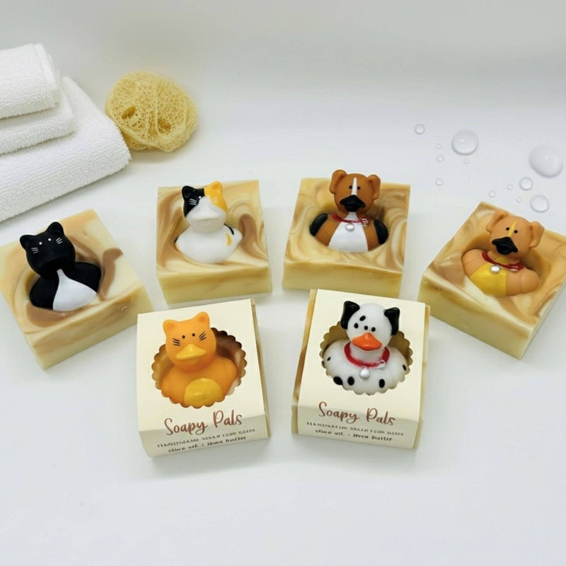 All-Natural Handmade Soap Bar for Kids with Toy