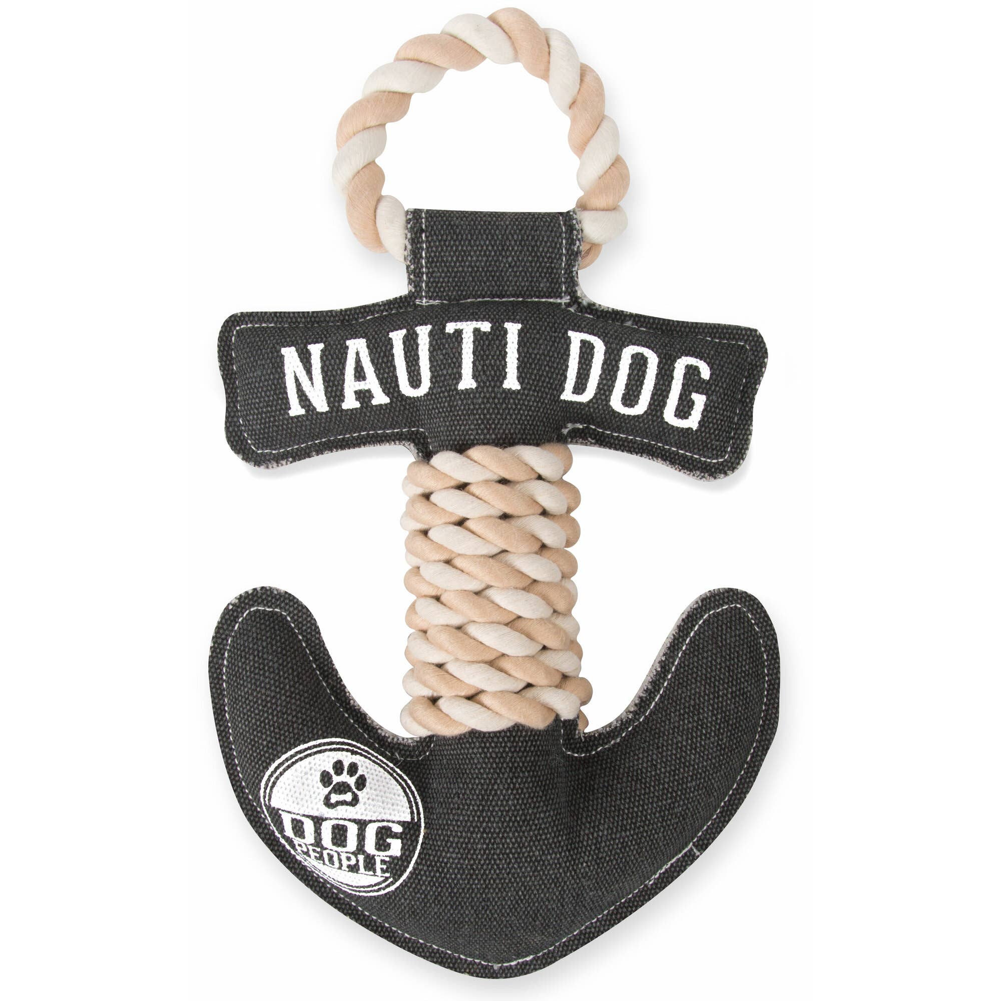 Nauti Dog Anchor - 12" Canvas Dog Toy on Rope