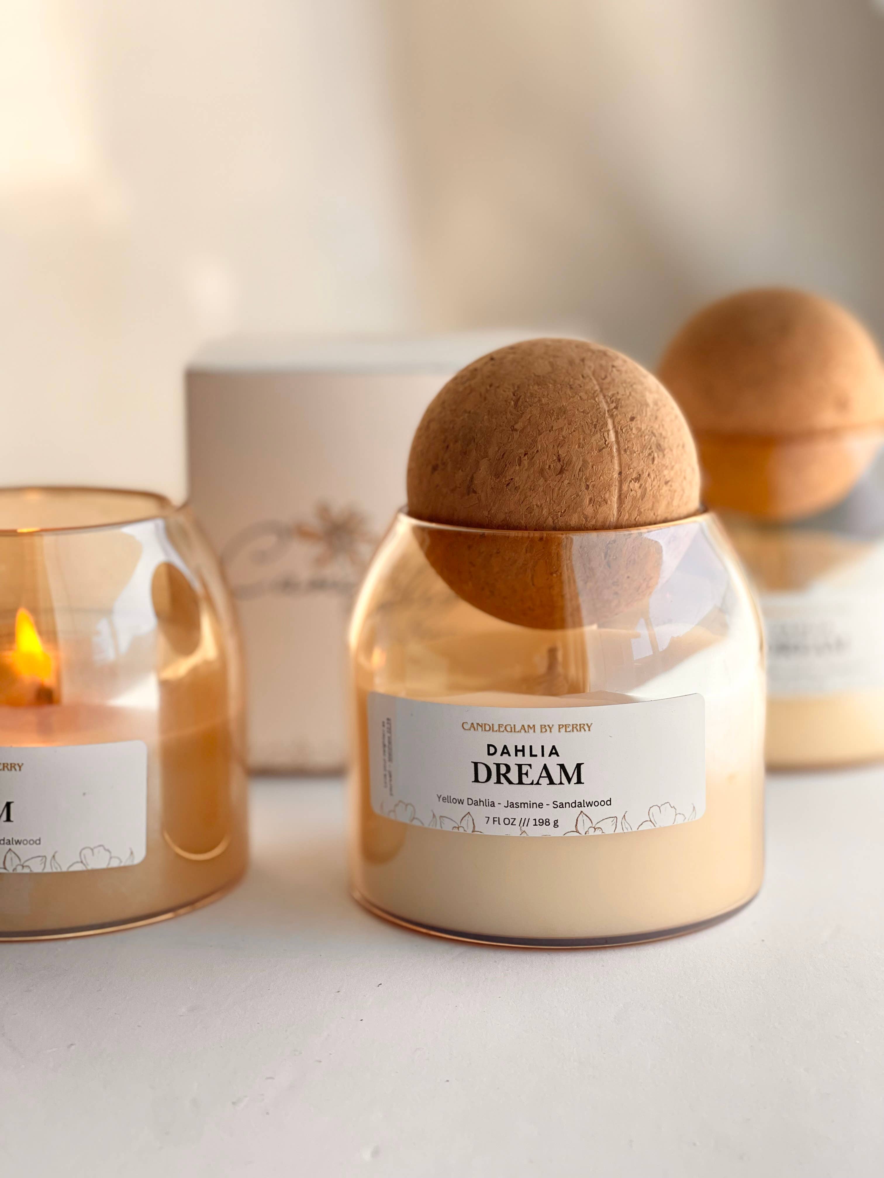 Aesthetic Candle Jar | Cork Lids  