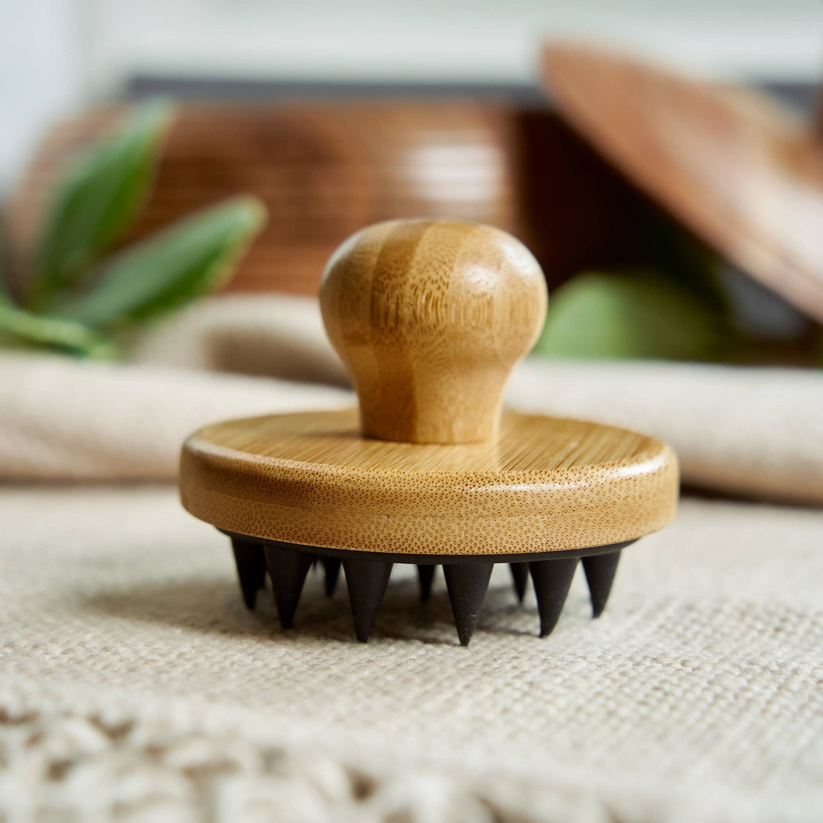 Bamboo and Silicone Scalp and Body Massager| Gift Bestseller