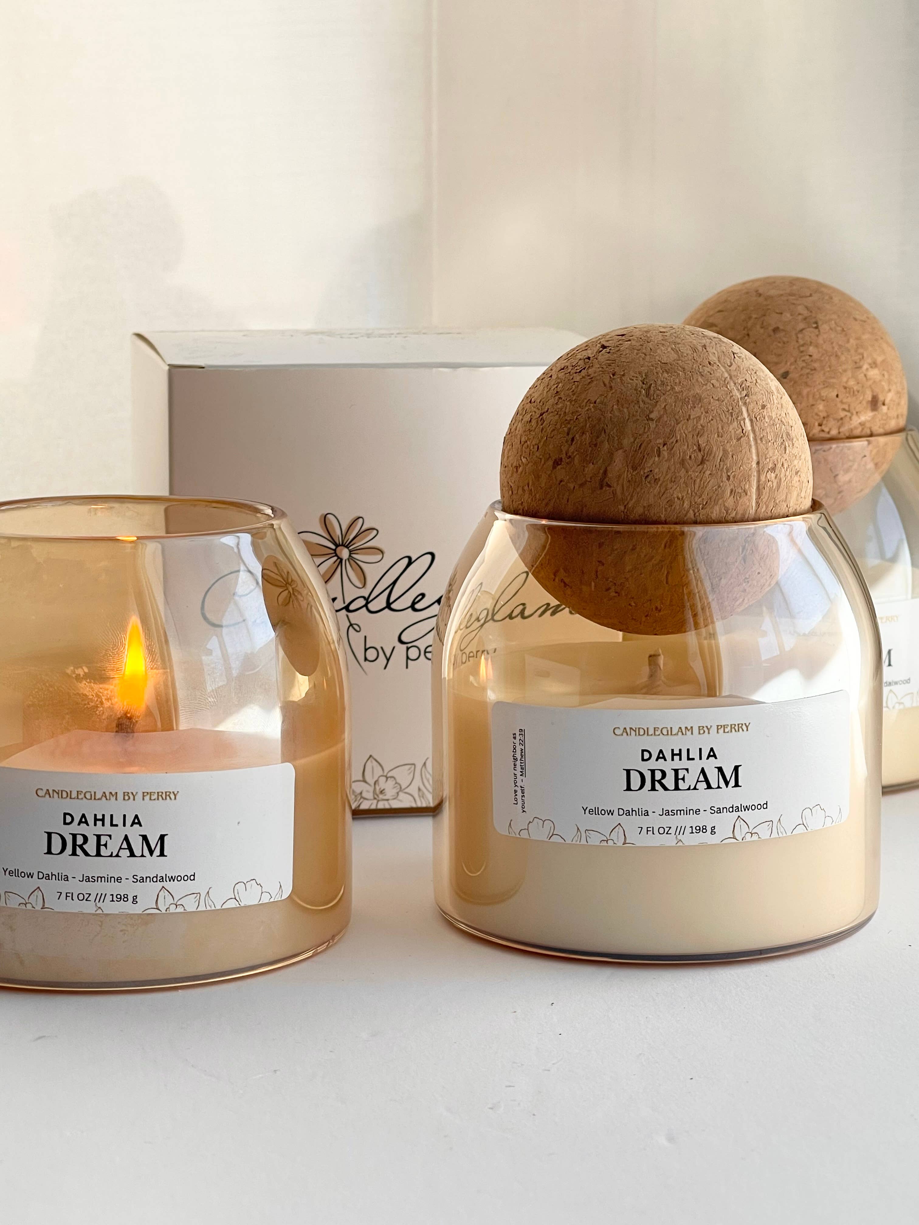 Aesthetic Candle Jar | Cork Lids Unbranded