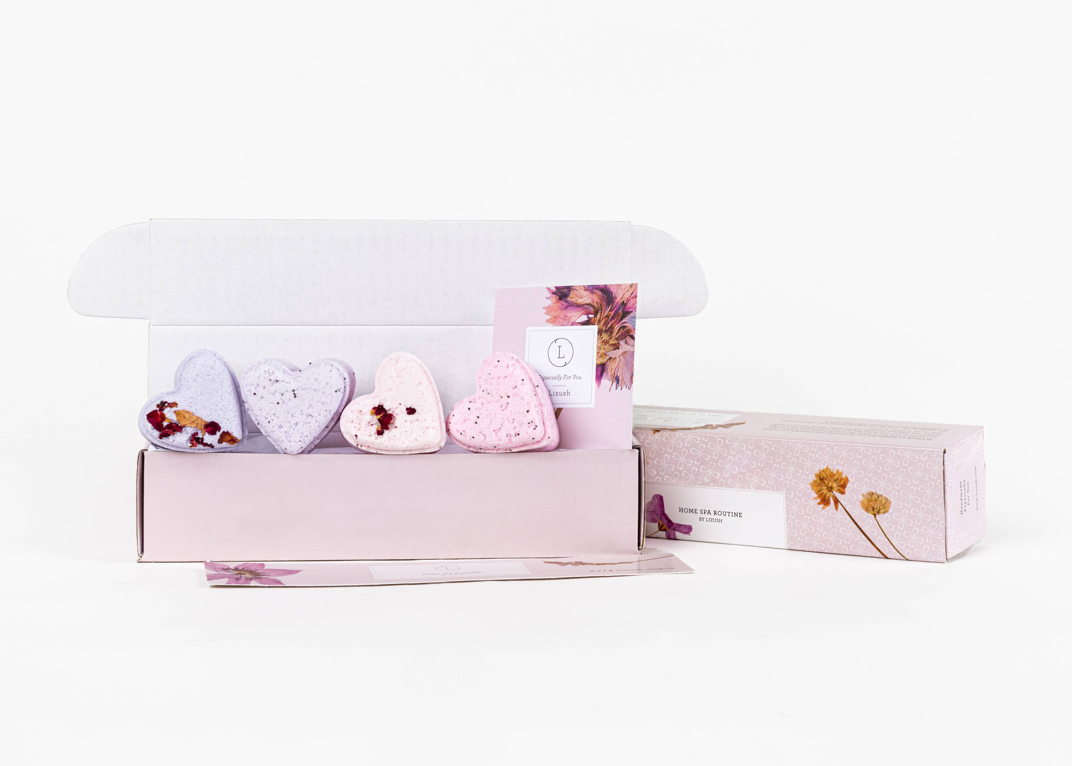 Natural Heart Shaped Bath Bomb- Lavender Scented - Vegan