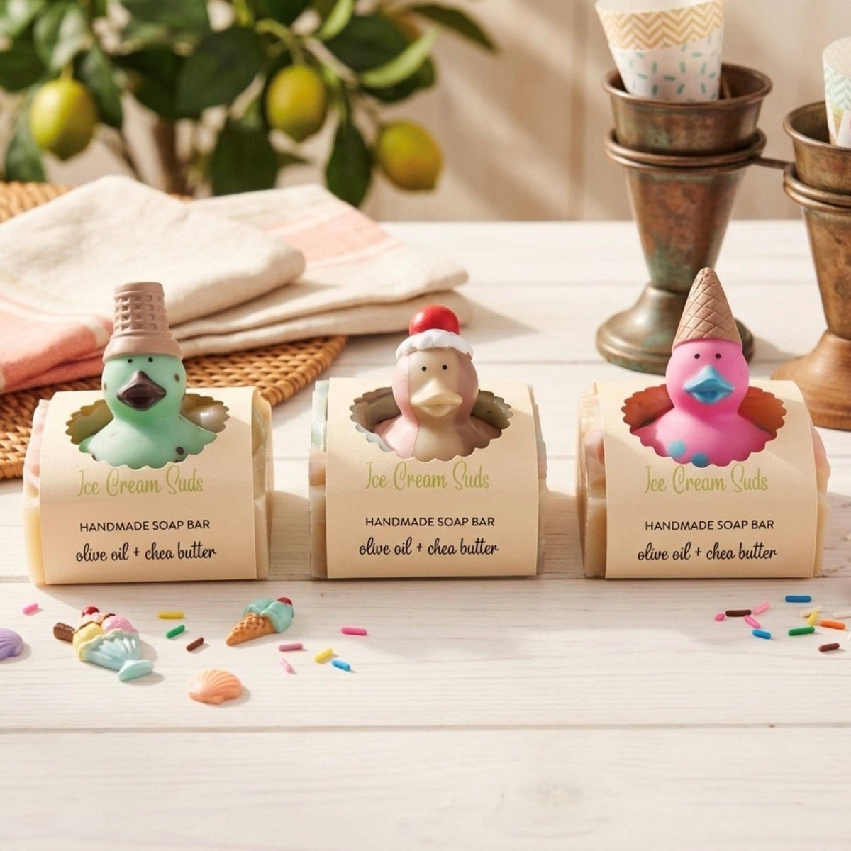Ice Cream Suds Handmade Novelty Soap Bar VEGAN Summer