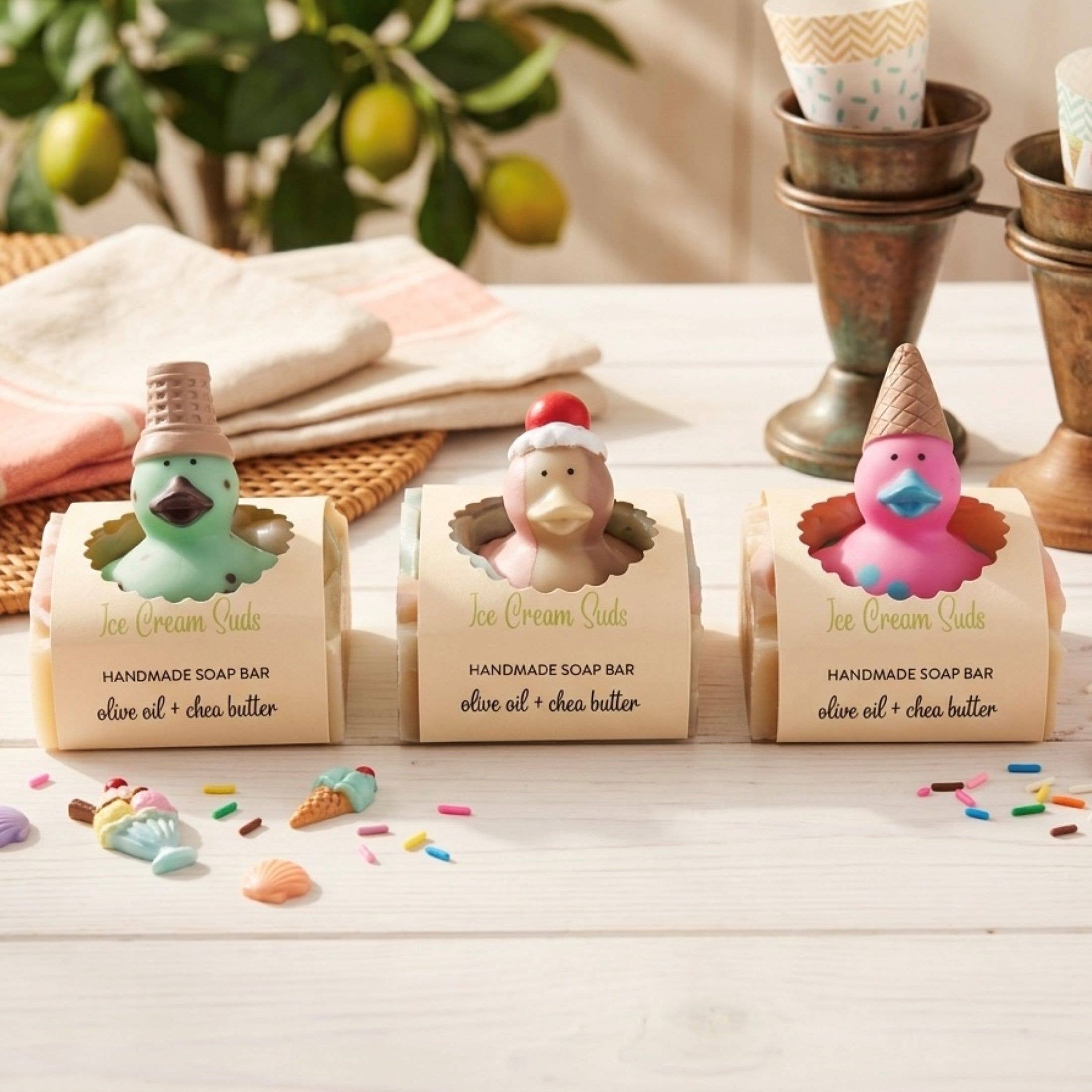 Ice Cream Suds Handmade Novelty Soap Bar VEGAN Summer