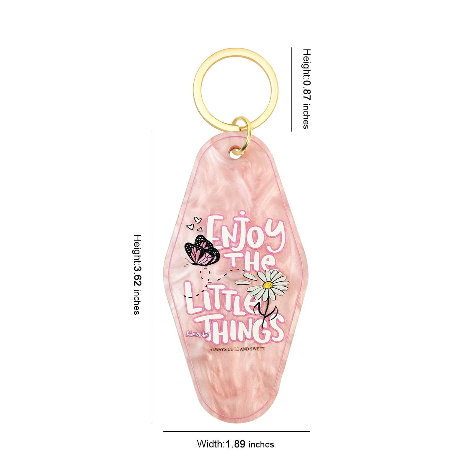 Enjoy the Little Things Motel Keychain - Vintage Nostalgia