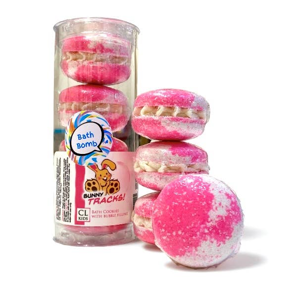 Bath Cookies - Bunny Tracks Pink & White