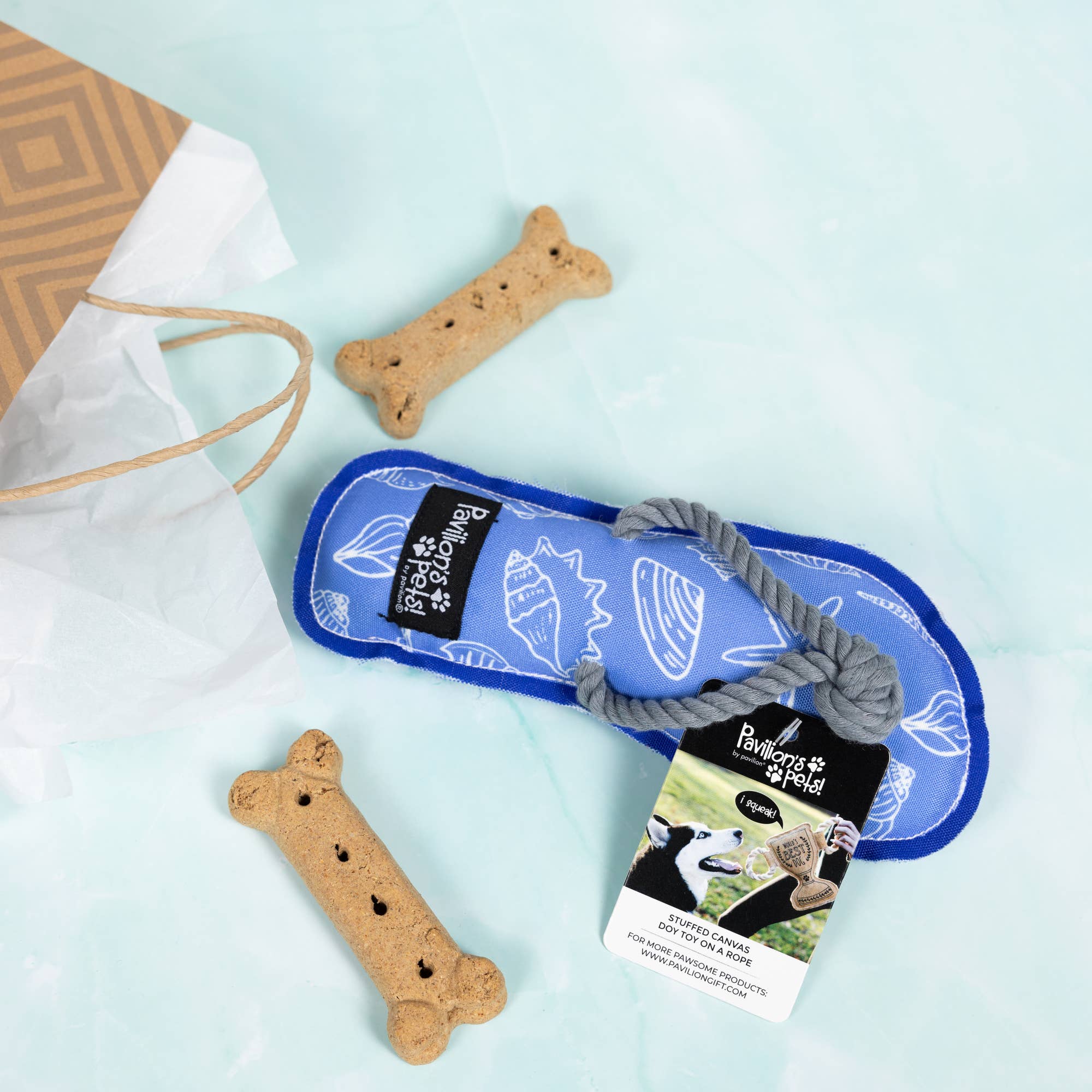 Vitamin Sea - 9" Canvas Dog Toy with Rope