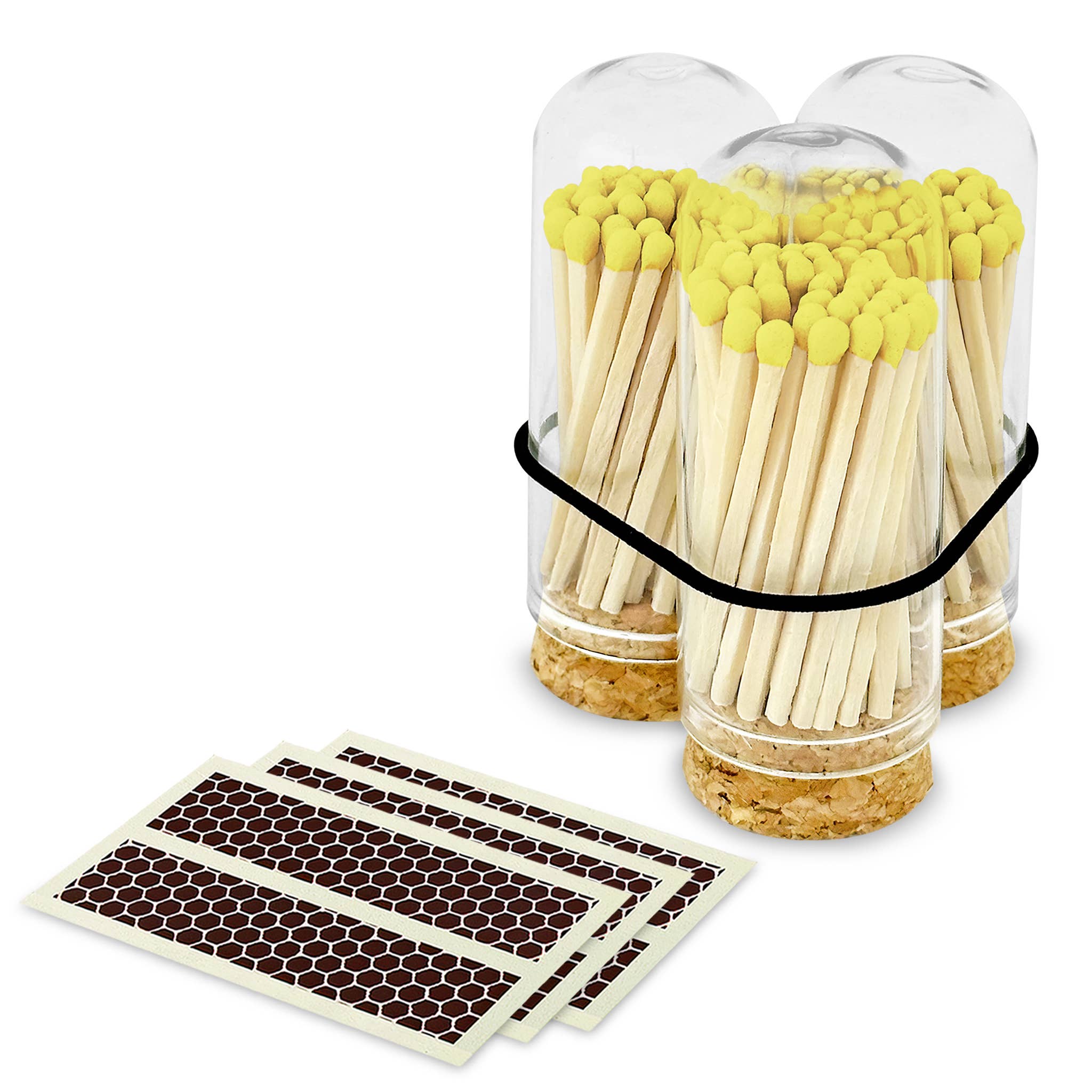 Wooden Matches in Mini Cloche - Colors of Your Choice + Strikers