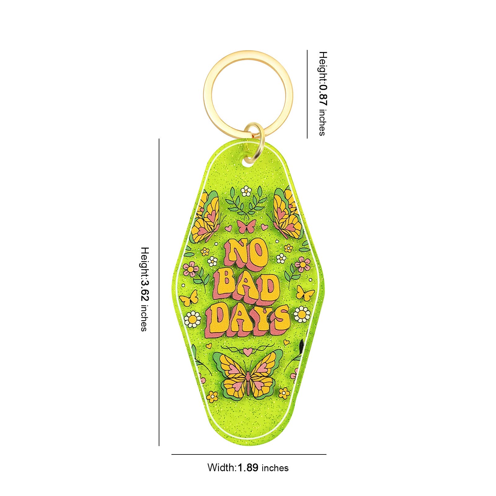 No Bad Days Motel Keychain - Vintage Nostalgia Motivational