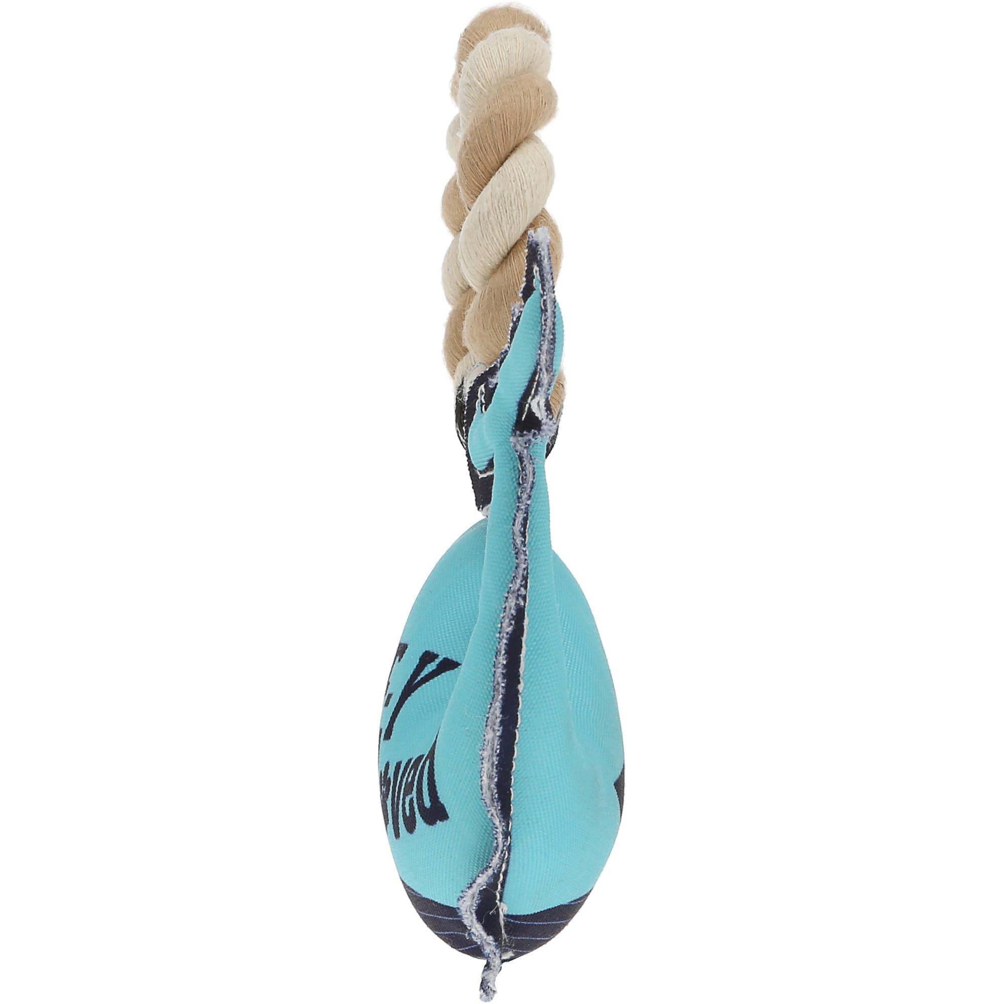 Whale-y Loved - 8" Canvas Dog Toy on Rope