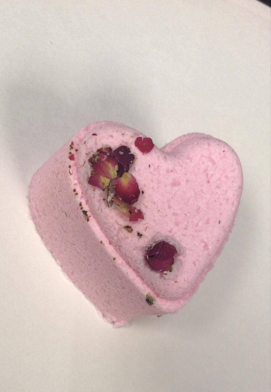 Natural Heart Shaped Bath Bomb- Lavender Scented - Vegan