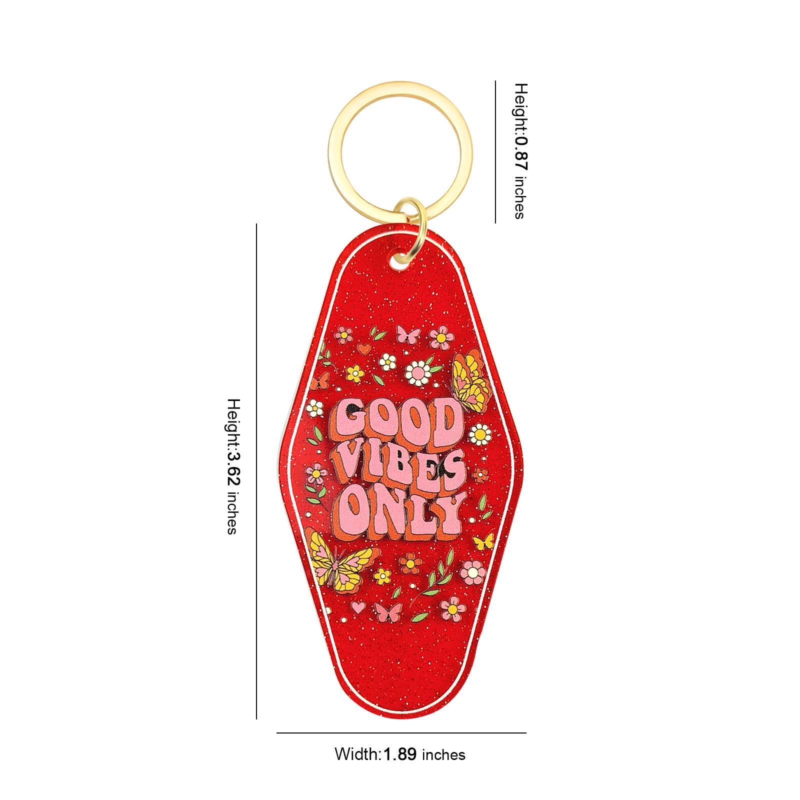 Good Vibes Only Motel Keychain - Vintage Nostalgia