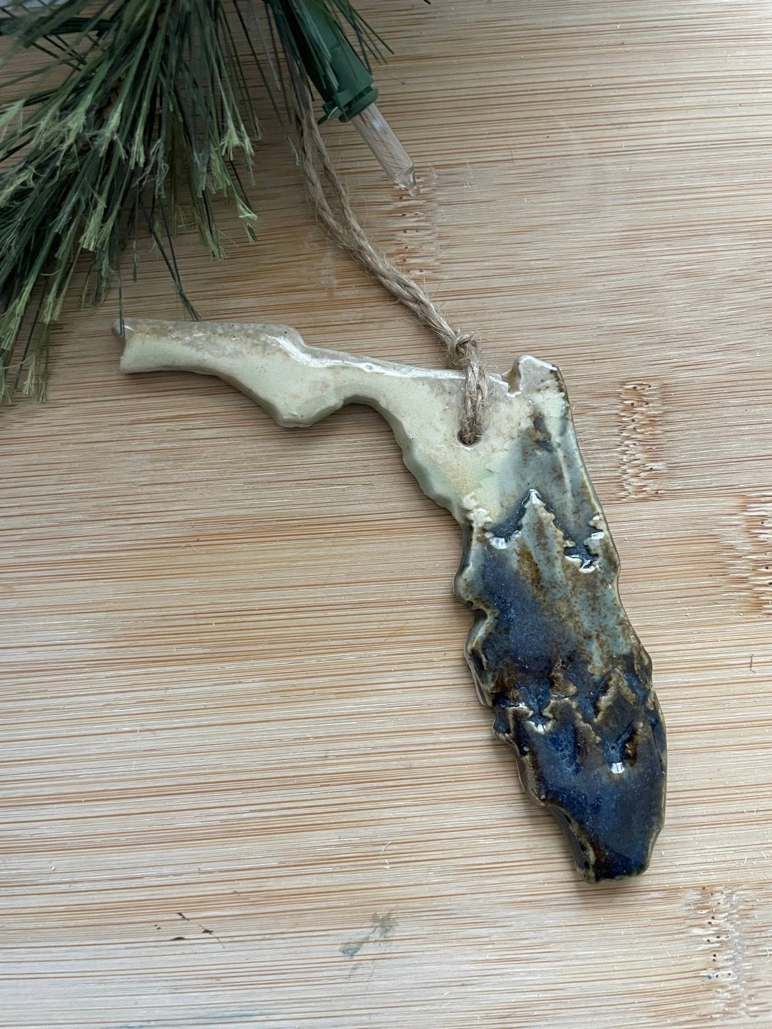 Rustic Florida with Trees Ceramic Ornament