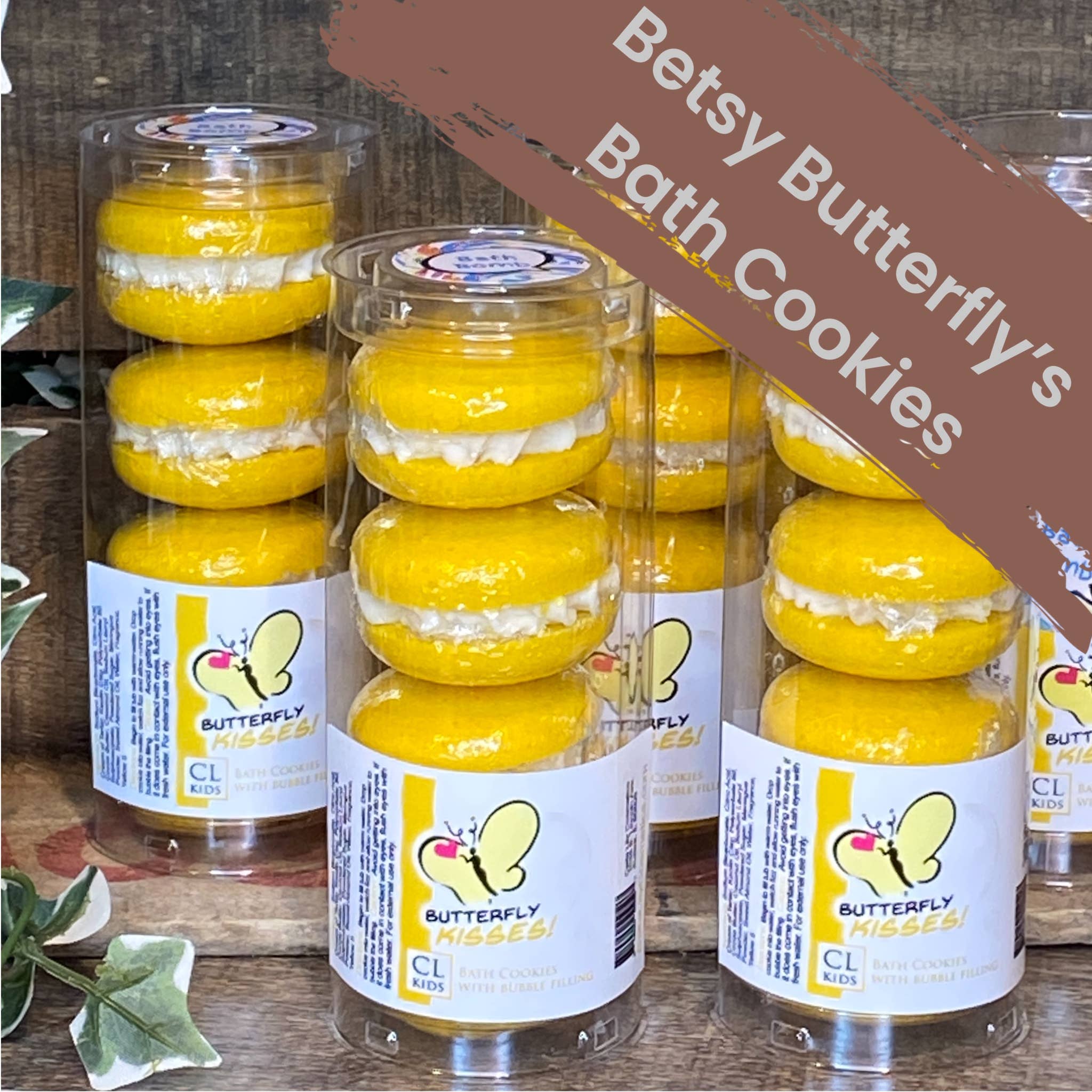 Bath Cookies - Butterfly Kisses - Yellow