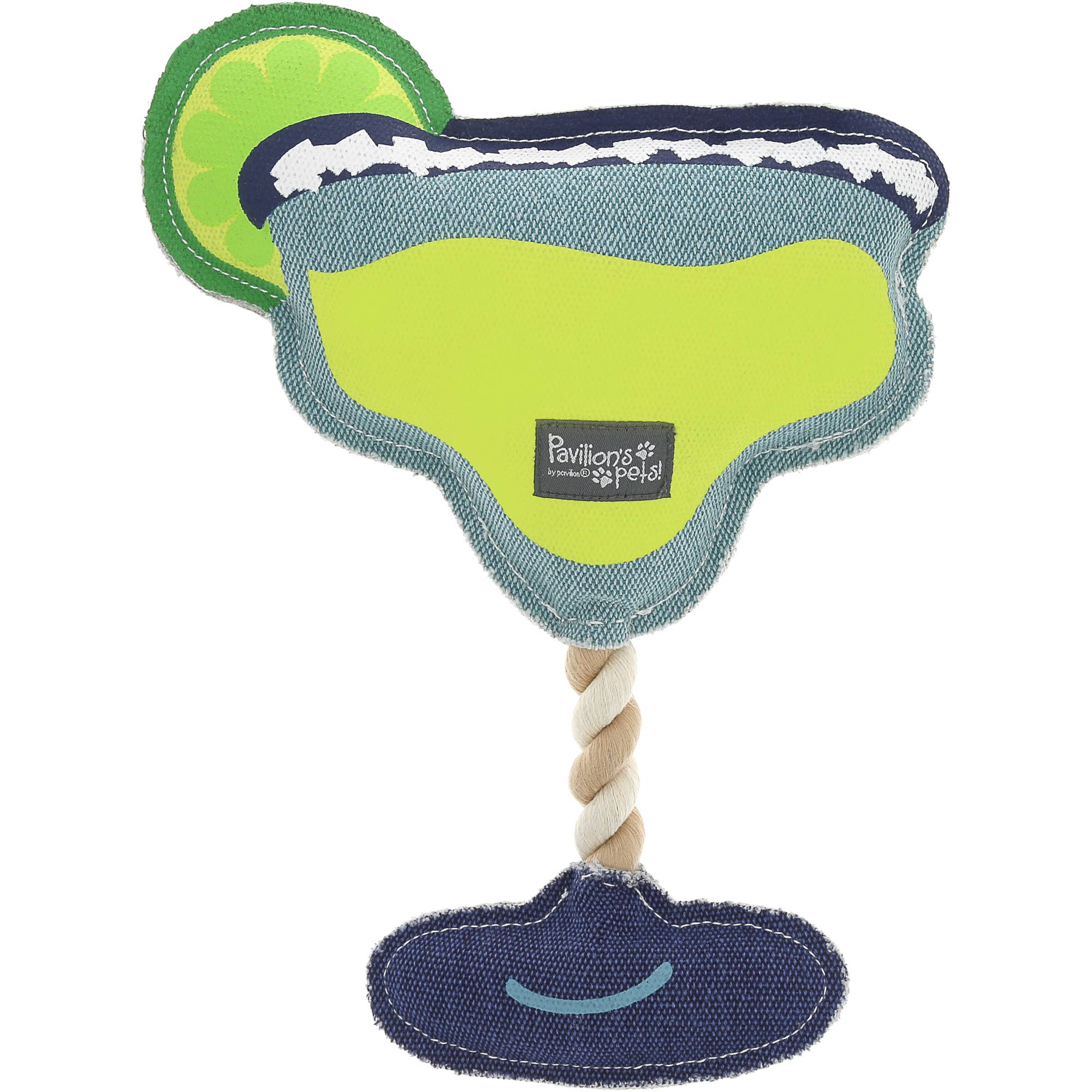 Salty Margarita - 11" Canvas Dog Toy on Rope