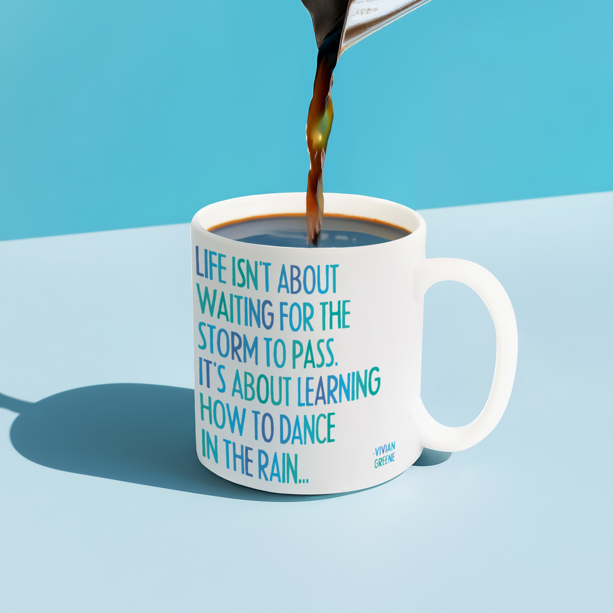 Mug "Dance In The Rain", 14 oz. Ceramic