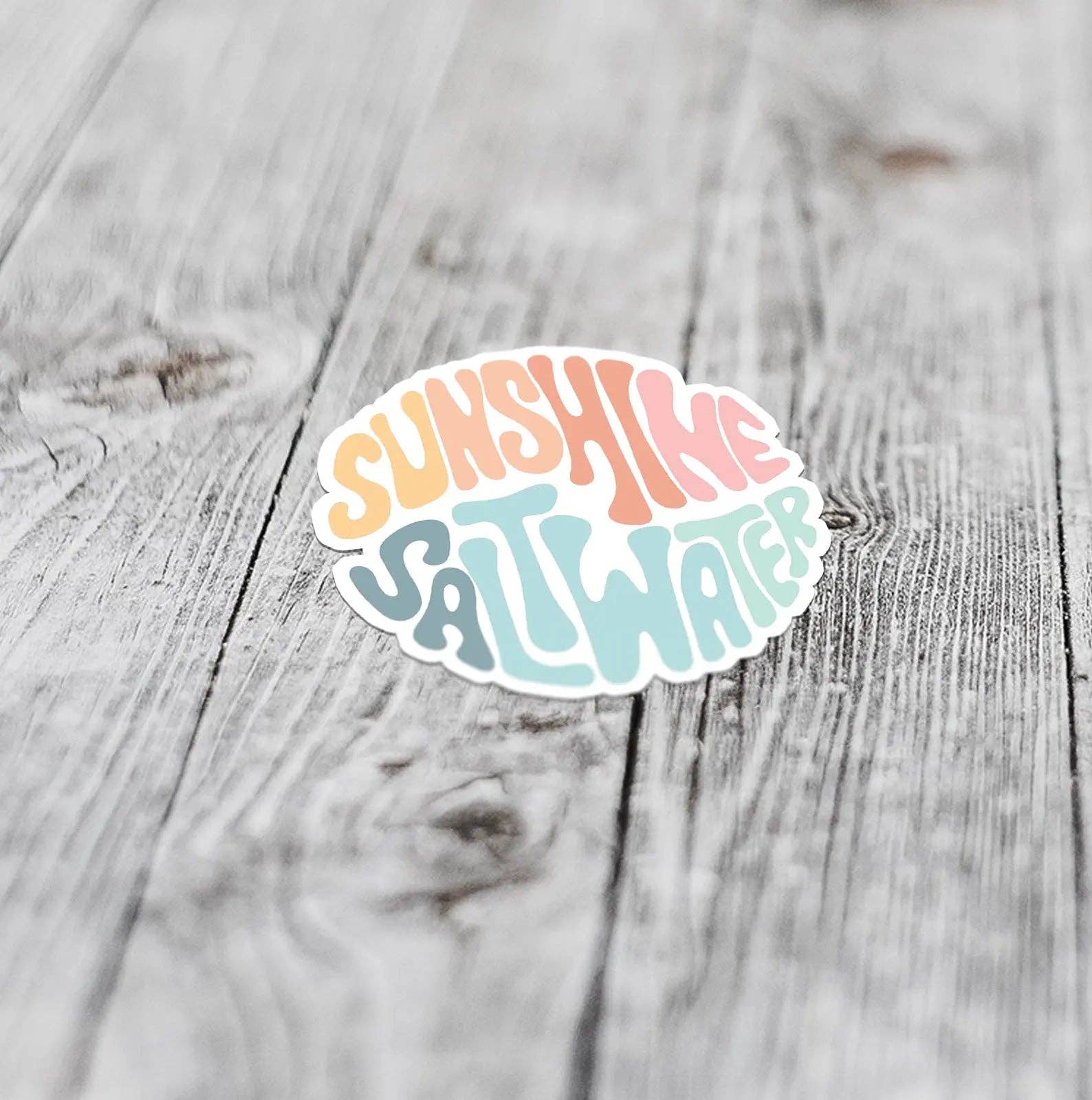 Pastel Sunshine & Saltwater  | Small Sticker