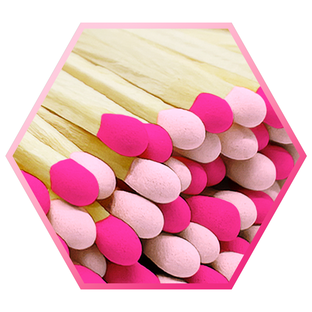 Wooden Matches in Mini Cloche - Colors of Your Choice + Strikers