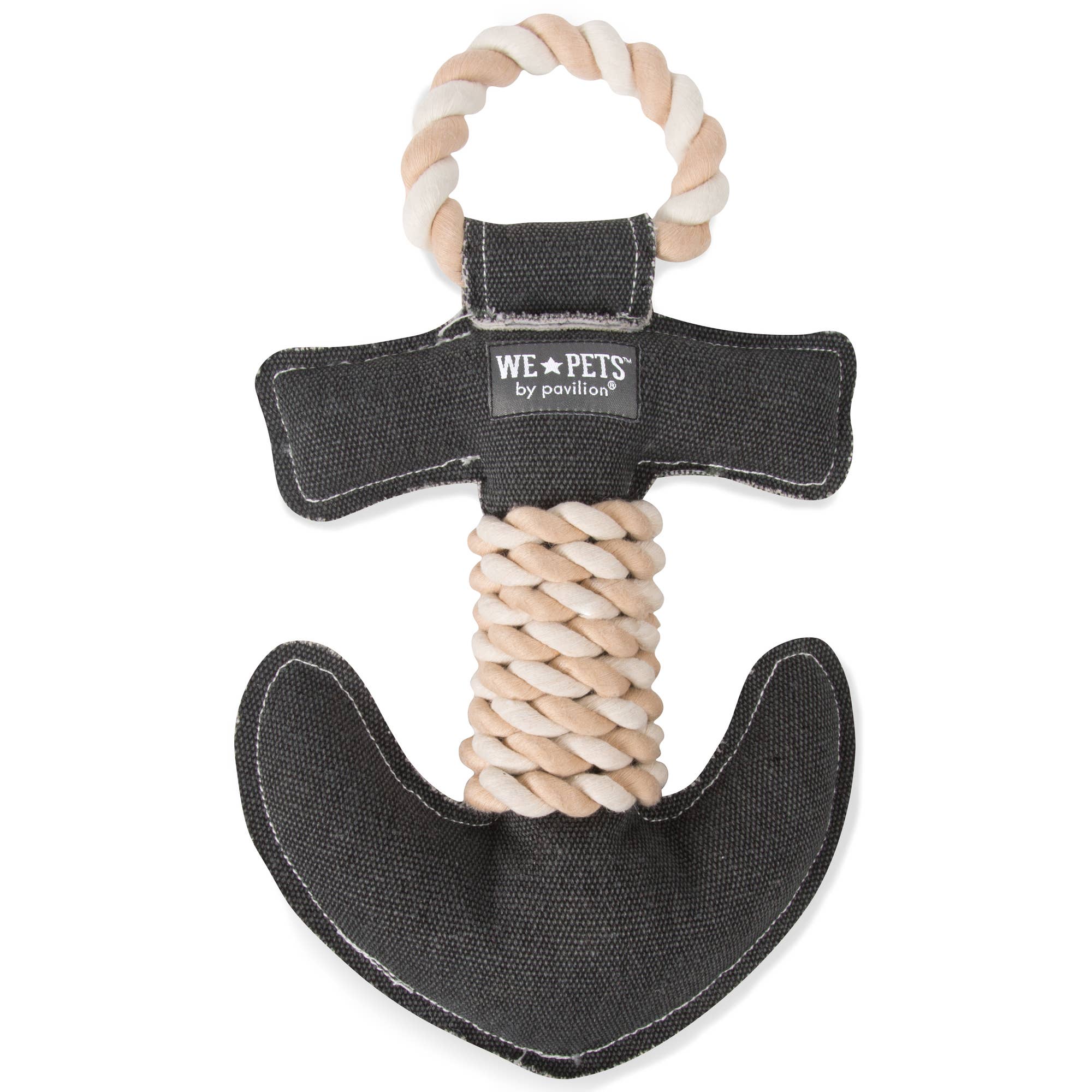 Nauti Dog Anchor - 12" Canvas Dog Toy on Rope