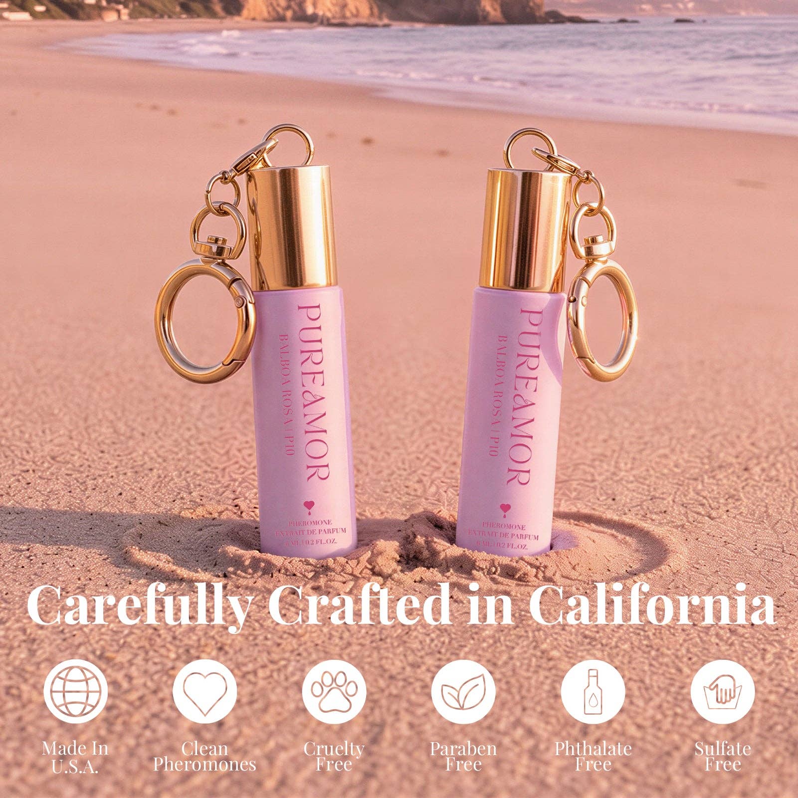 Balboa Rosa | Roll-on Pheromone Keychain Perfume Oil - 6ml