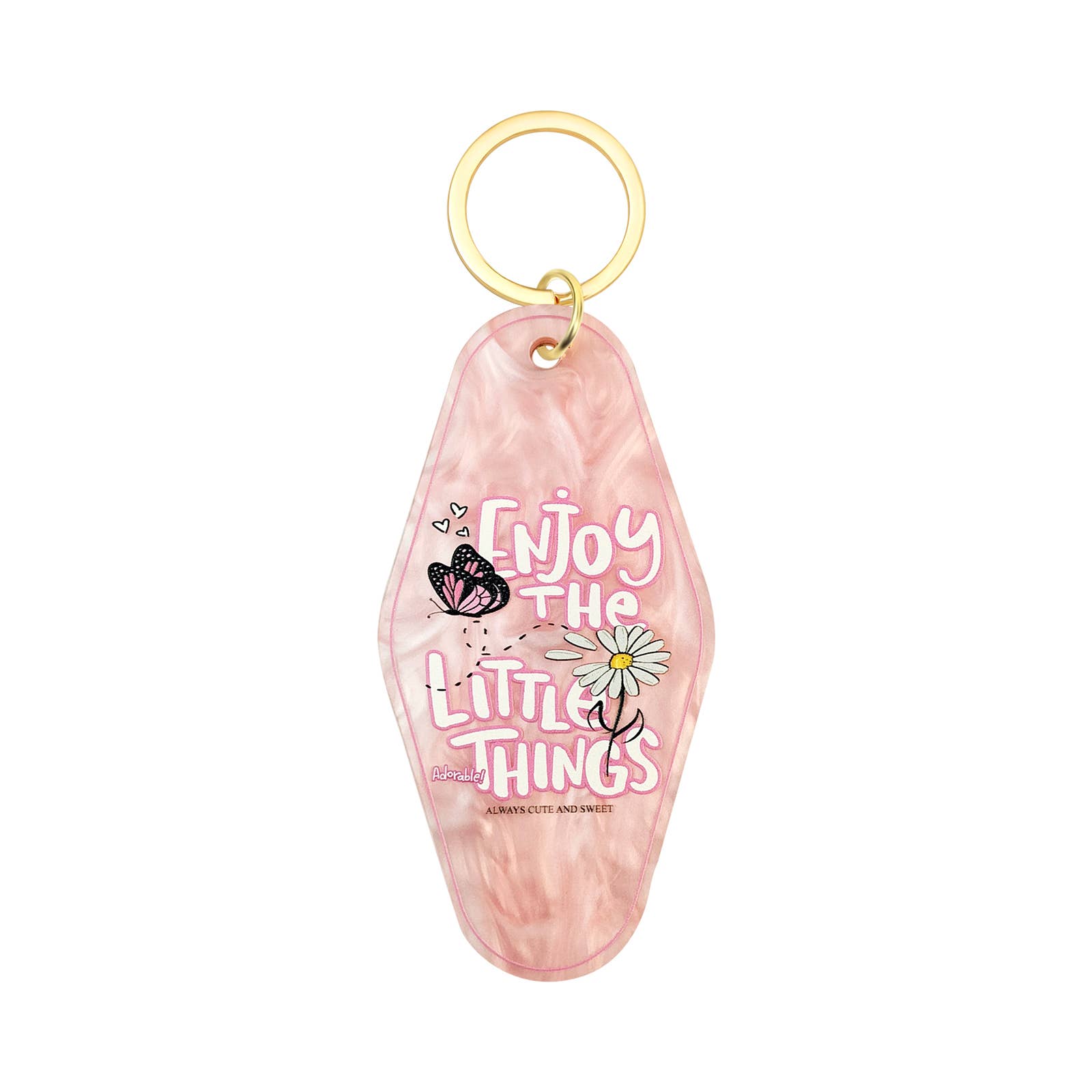 Enjoy the Little Things Motel Keychain - Vintage Nostalgia