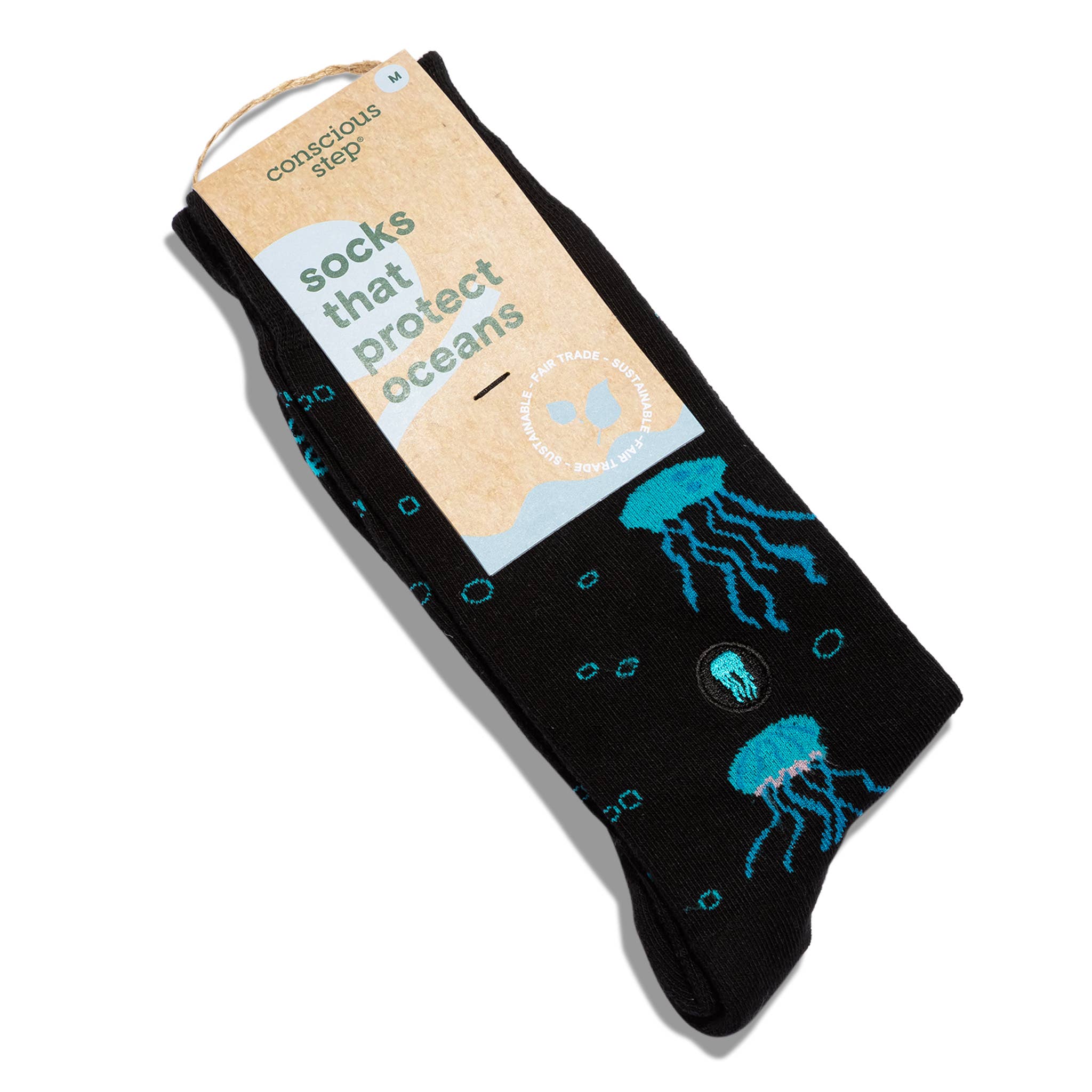 Socks that Protect Oceans | Black Jellyfish - Ocean Gifts