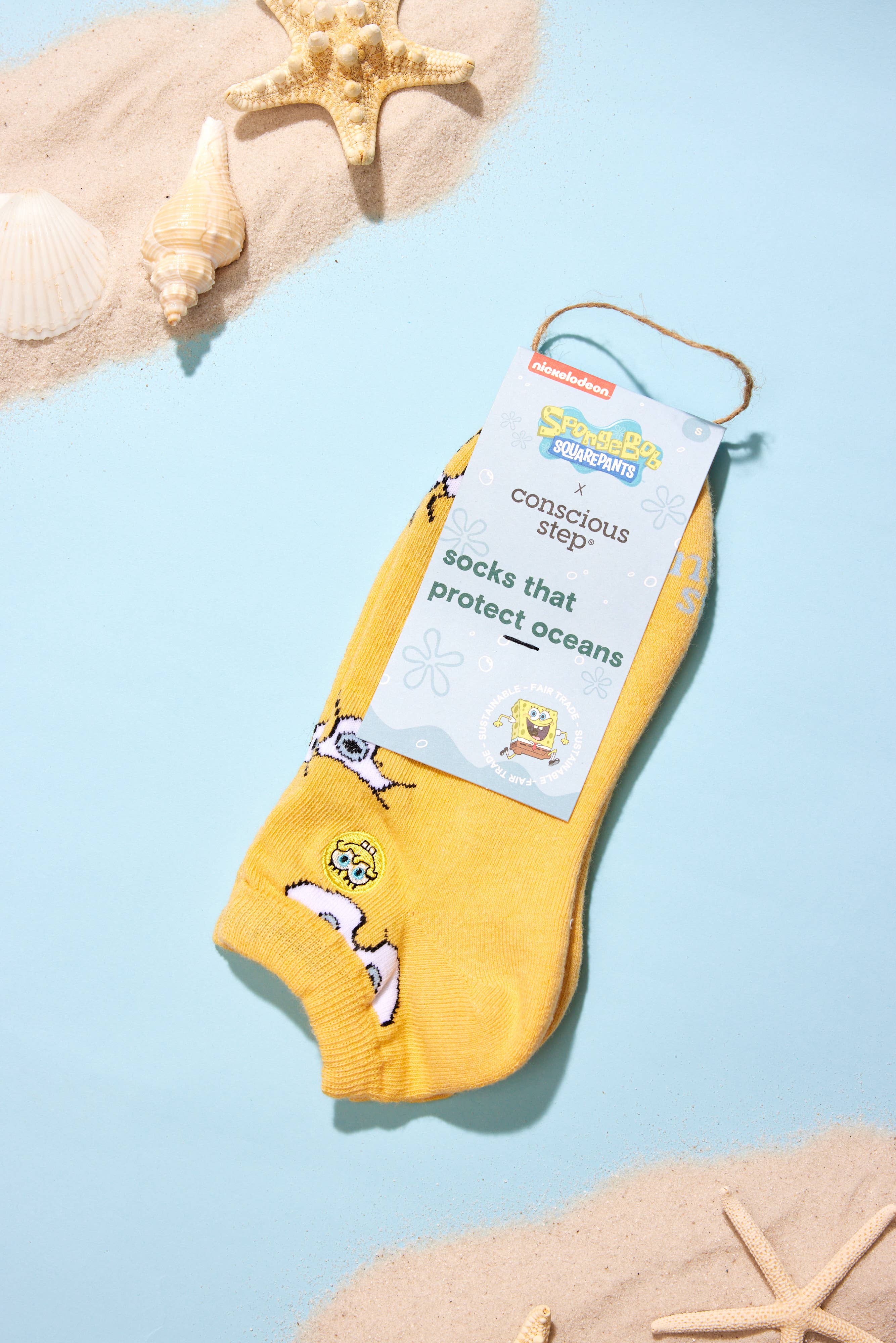 SpongeBob Ankle Socks that Protect Oceans | Nostalgic Gifts