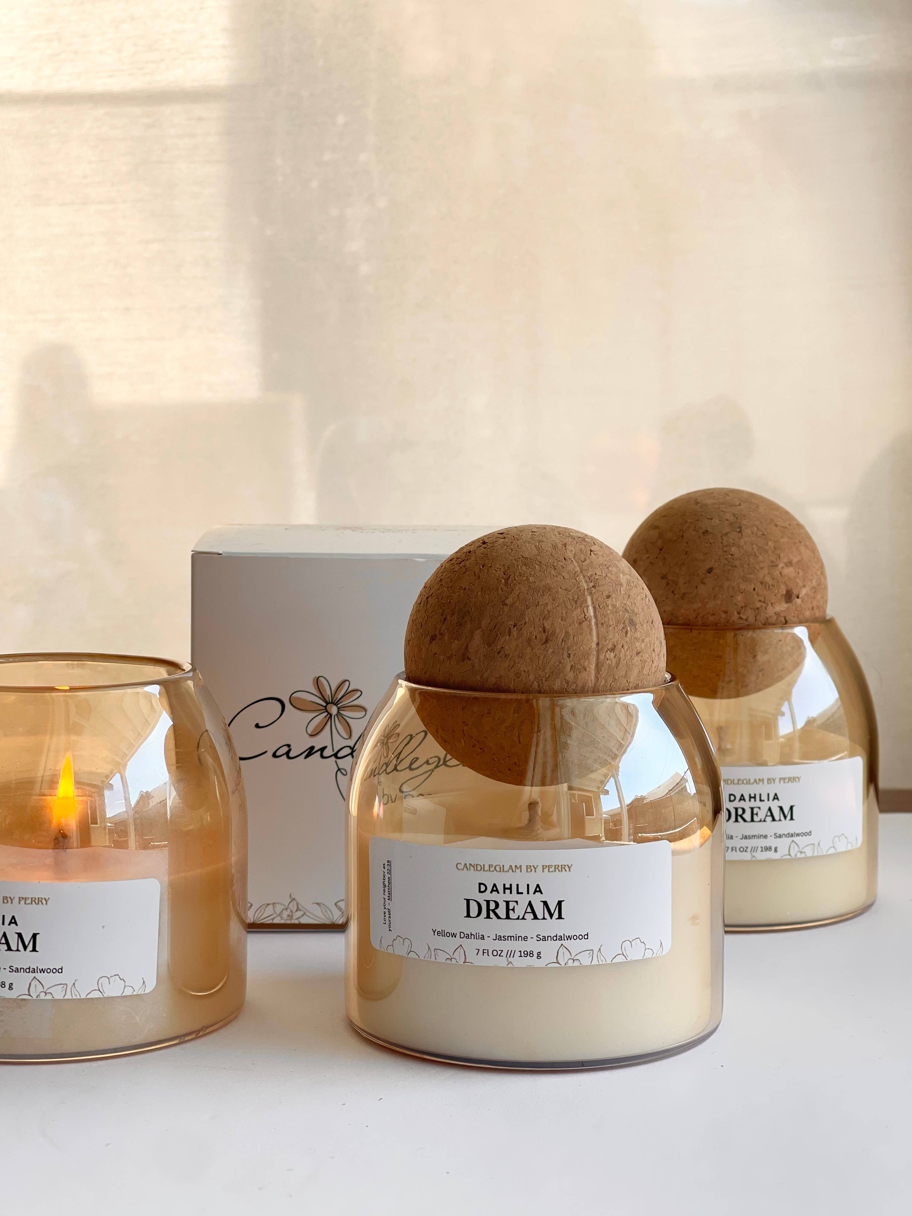 Aesthetic Candle Jar | Cork Lids Unbranded