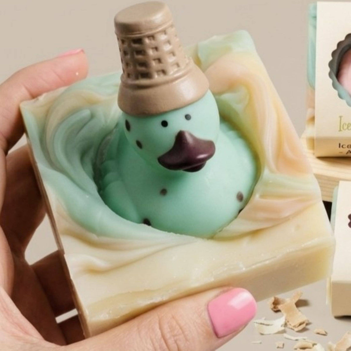 Ice Cream Suds Handmade Novelty Soap Bar VEGAN Summer