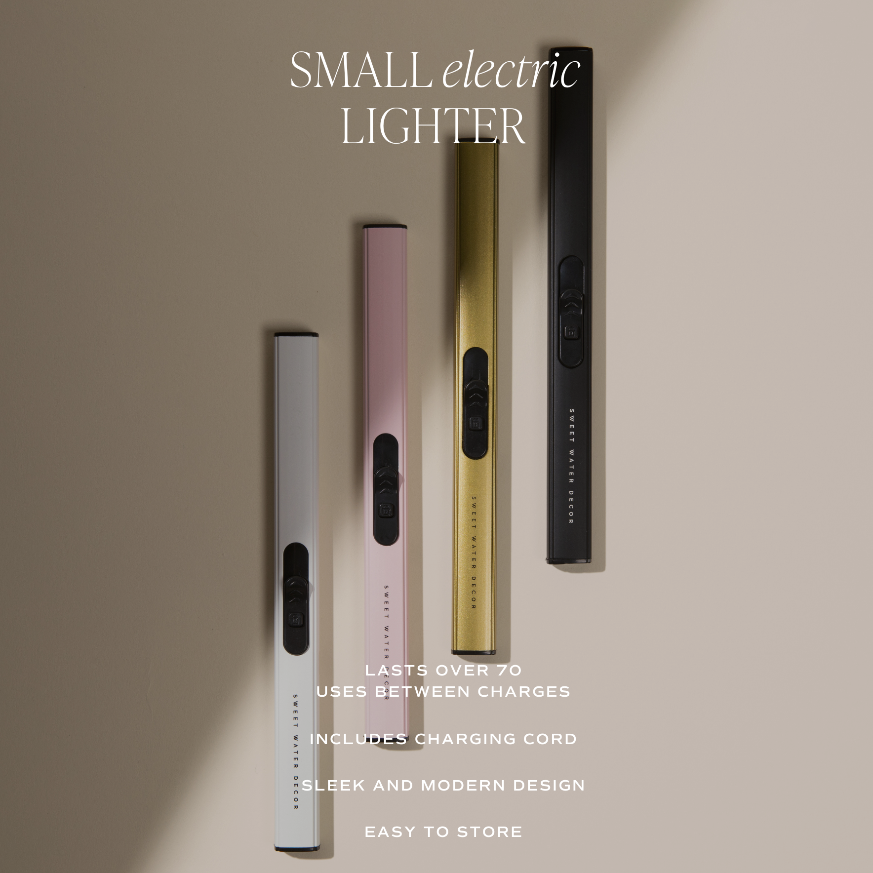 White Rechargeable Electric Lighter - Home Decor & Gifts