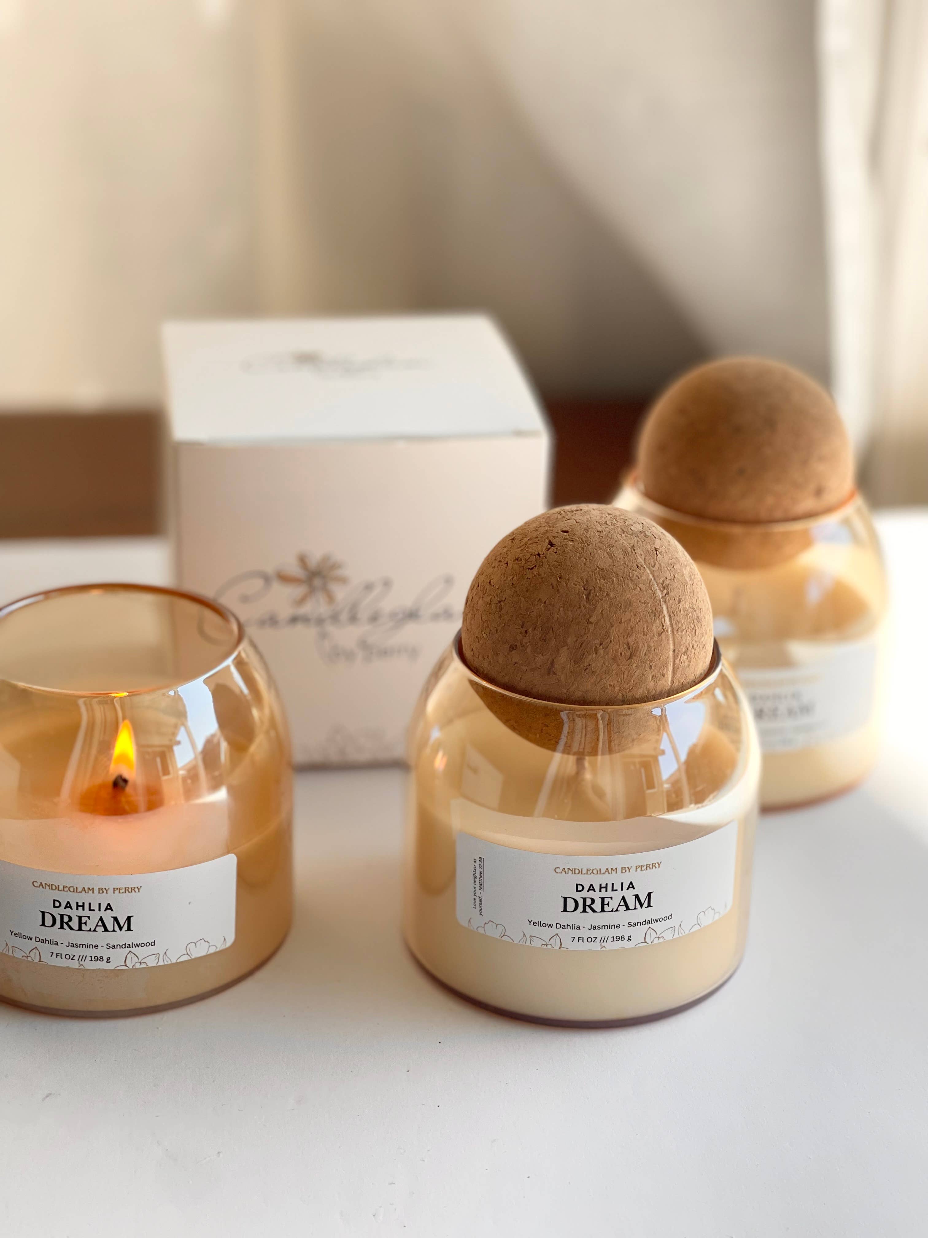 Aesthetic Candle Jar | Cork Lids Unbranded