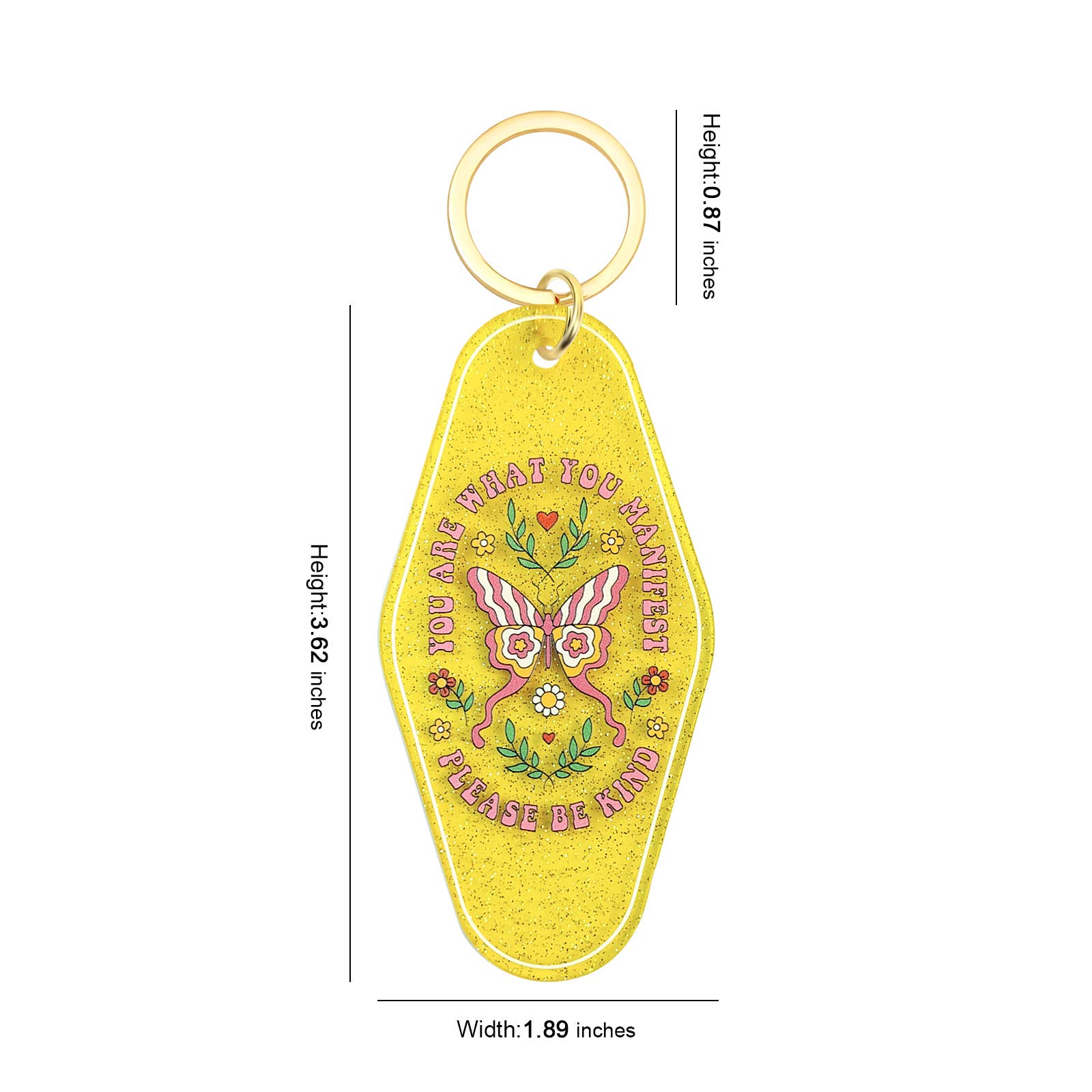 You Are What You Manifest Motel Keychain - Vintage Nostalgia