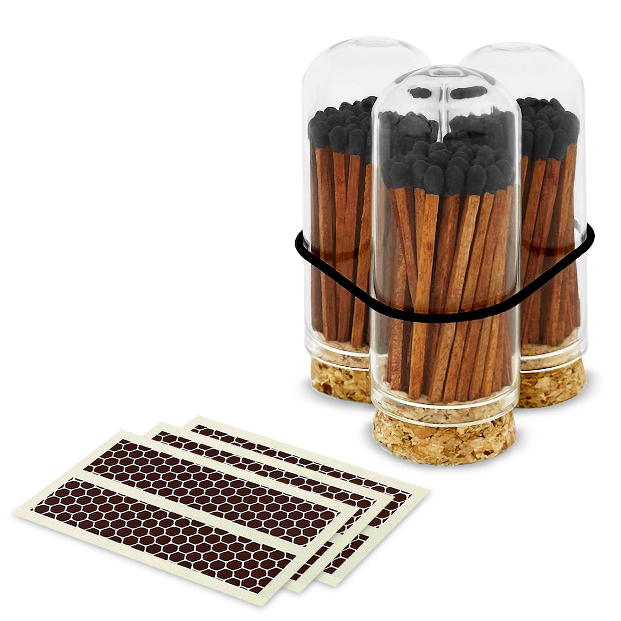 Wooden Matches in Mini Cloche - Colors of Your Choice + Strikers