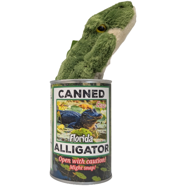 Florida Edition - Coco the Canned Alligator -Alligator Plush