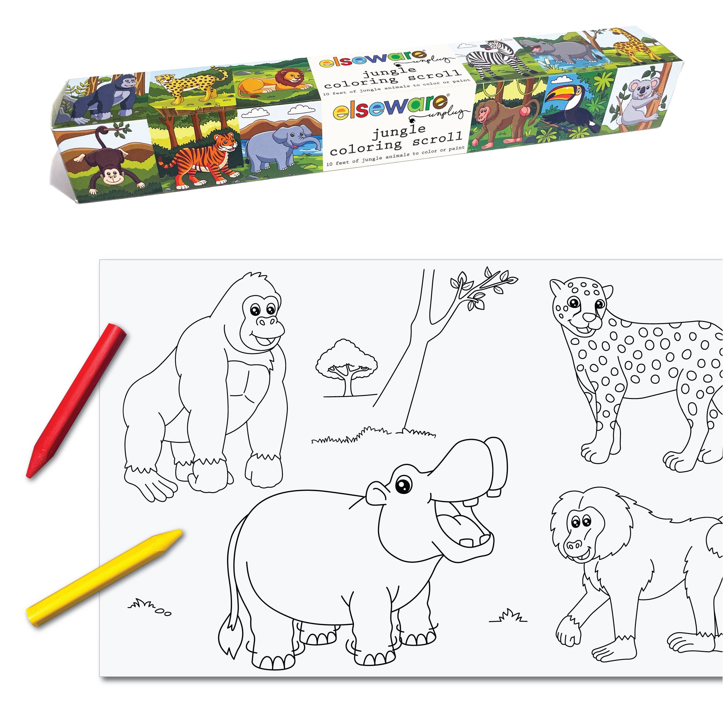Coloring Scrolls - 6ct Various Themes - 10ft w/Adhesive Back
