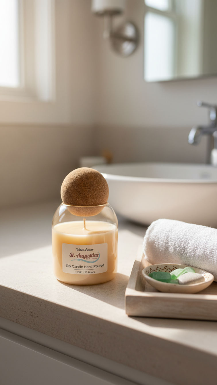 Aesthetic Candle Jar | Hand Poured Soy Wax Cork Lids  Large 11OZ
