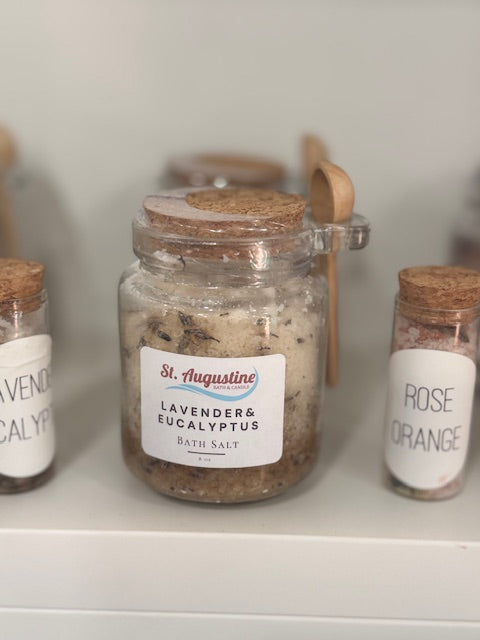 Bath Salt Bath Soak Jars with Wooden Spoons