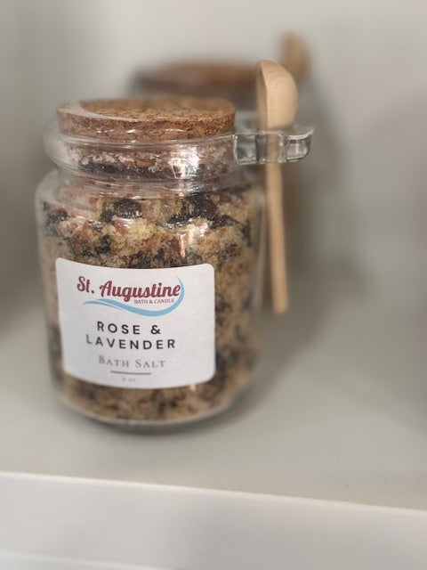 Bath Salt Bath Soak Jars with Wooden Spoons