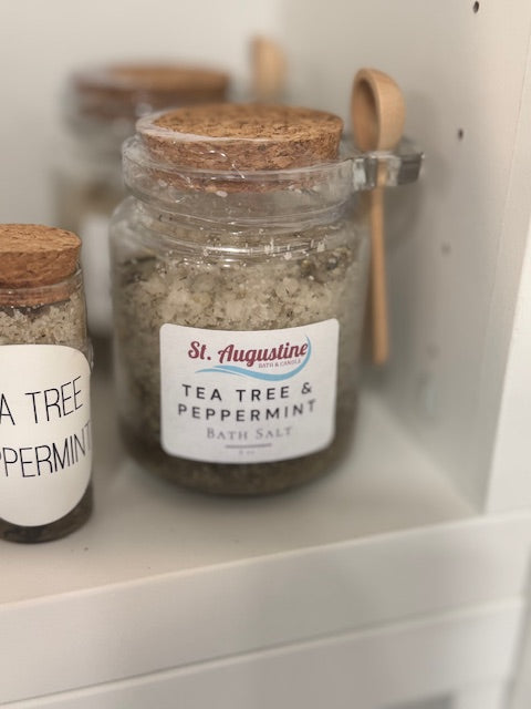 Bath Salt Bath Soak Jars with Wooden Spoons