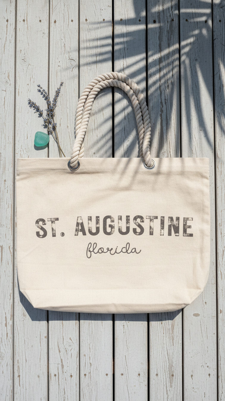 Custom Beach Tote Bag with Rope Handles ­ Personalized