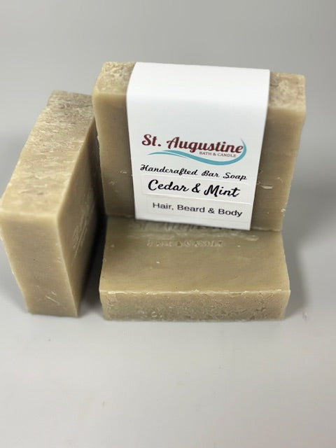 Cedar Mint Handcrafted Body, Beard, & Hair Bar